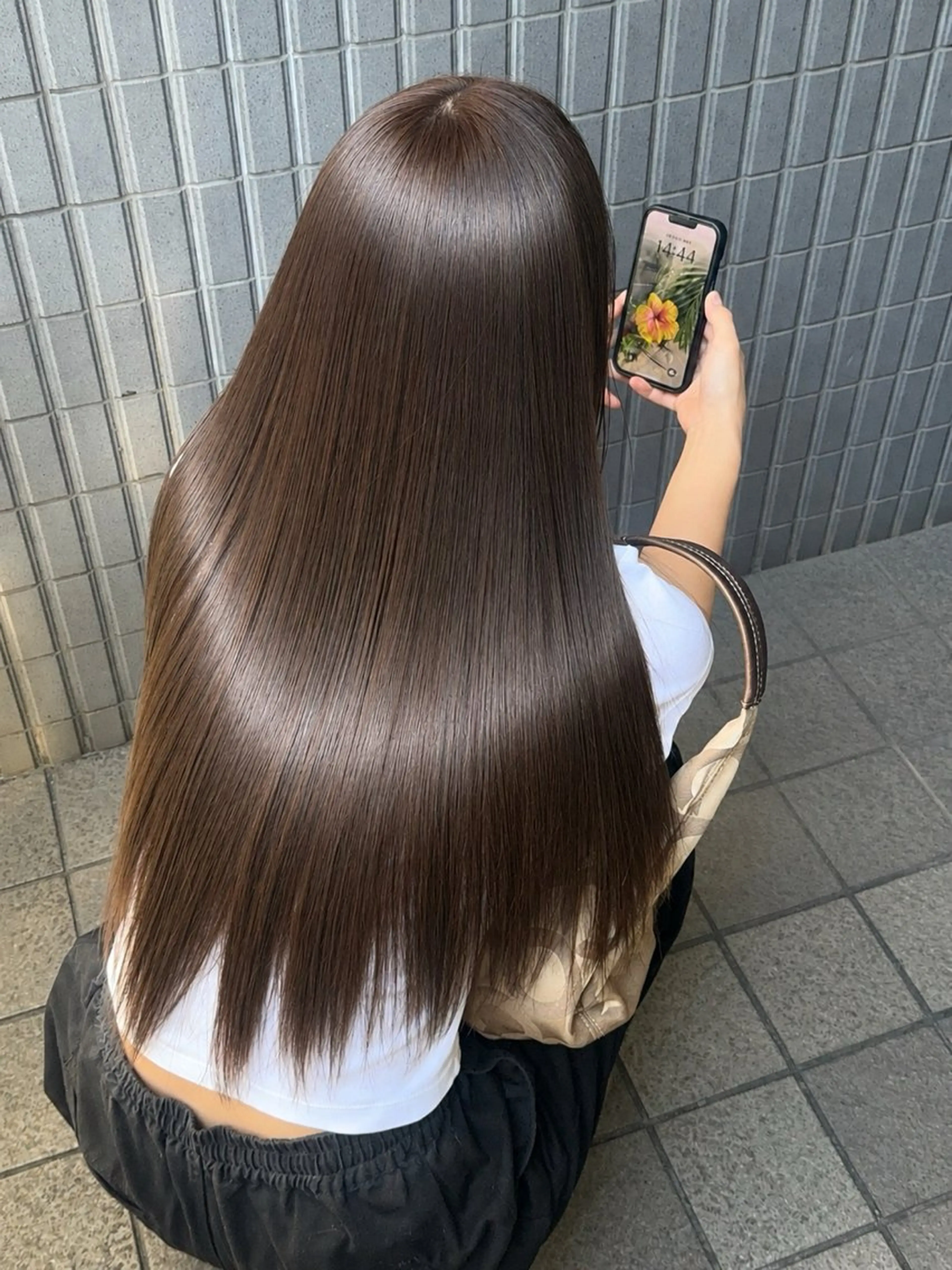 ロング ヘアカラー 韓国レイヤー 🎀ダブルカラーのヘアスタイル