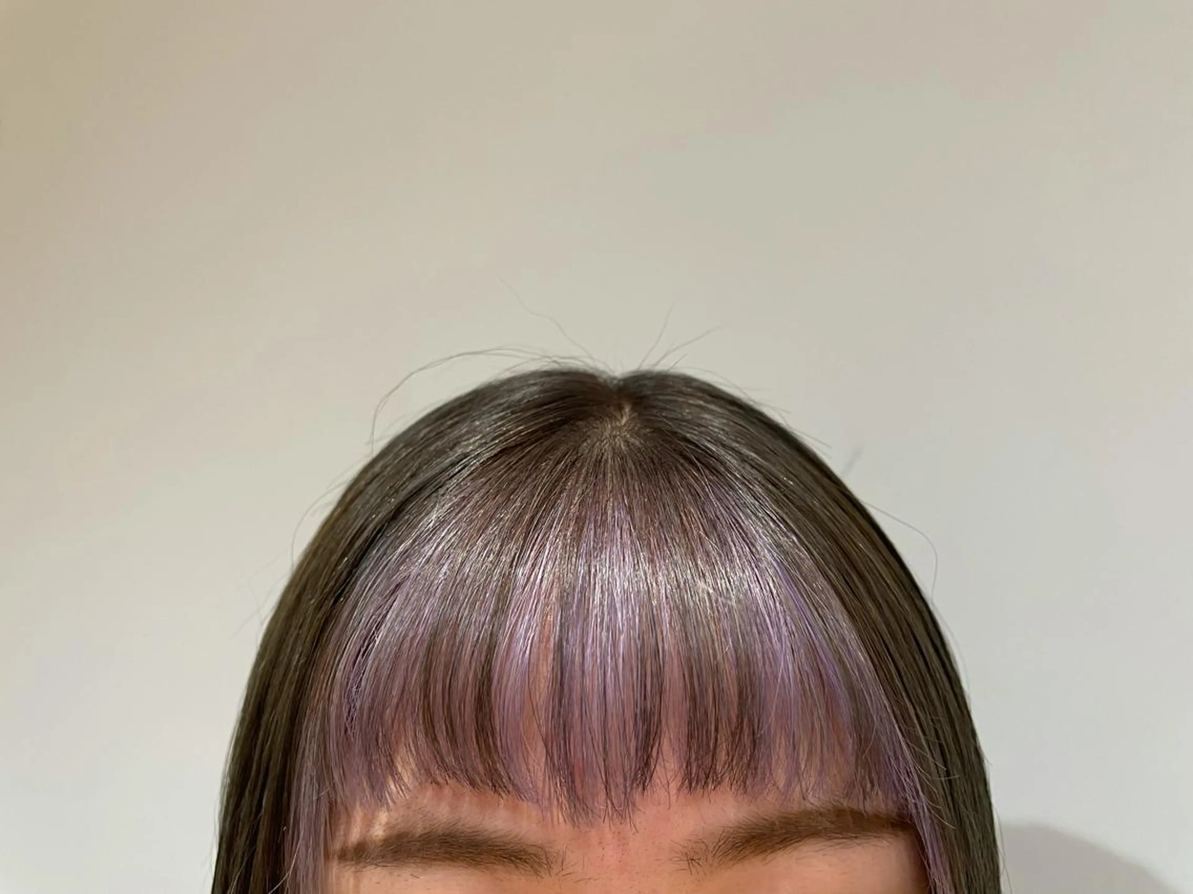 ミディアム カラー ヘアアレンジ インナーカラー パープルカラー ヘアカラー たかいわ みきのヘアスタイル