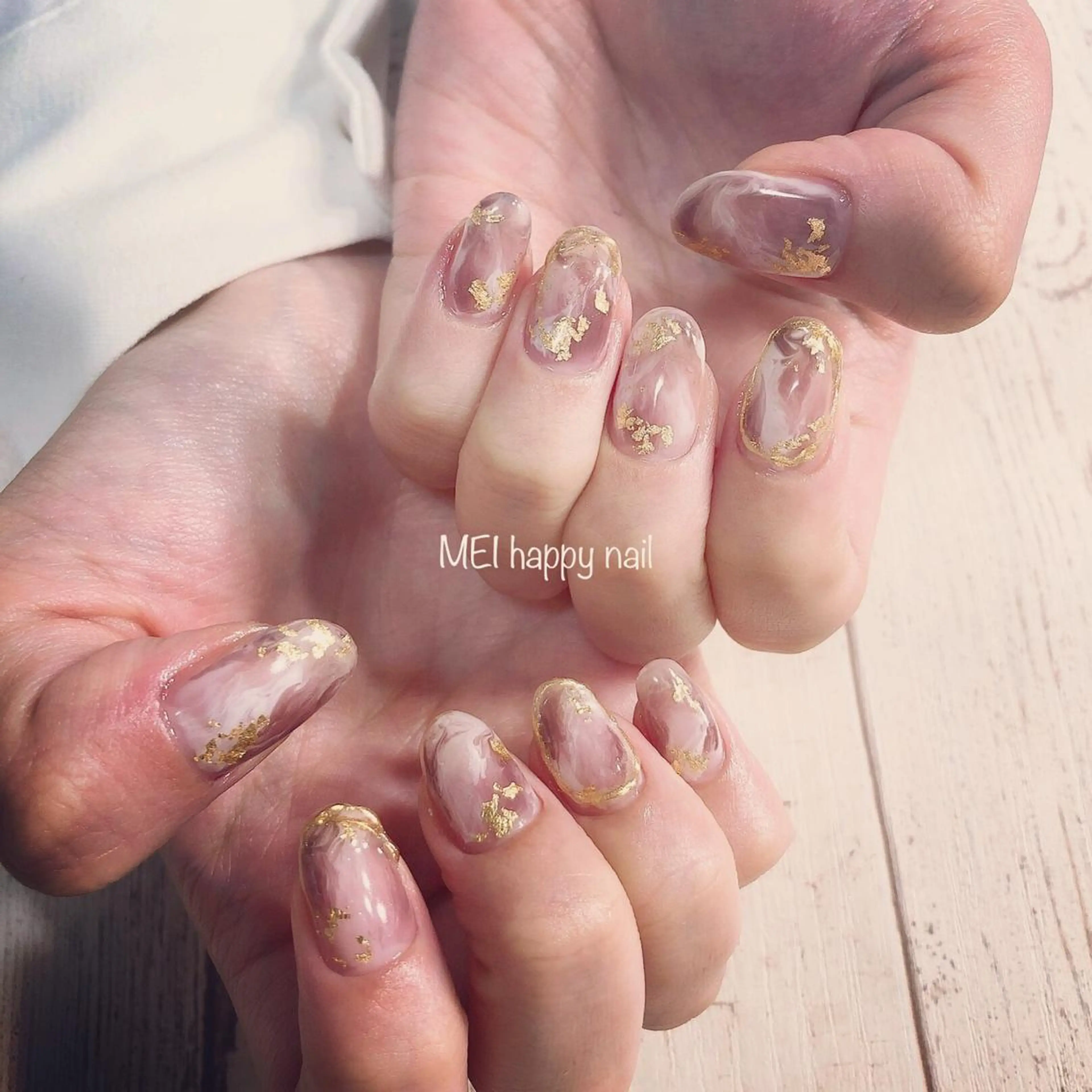 ネイル 北浦和 自爪育成ケアのネイルデザイン