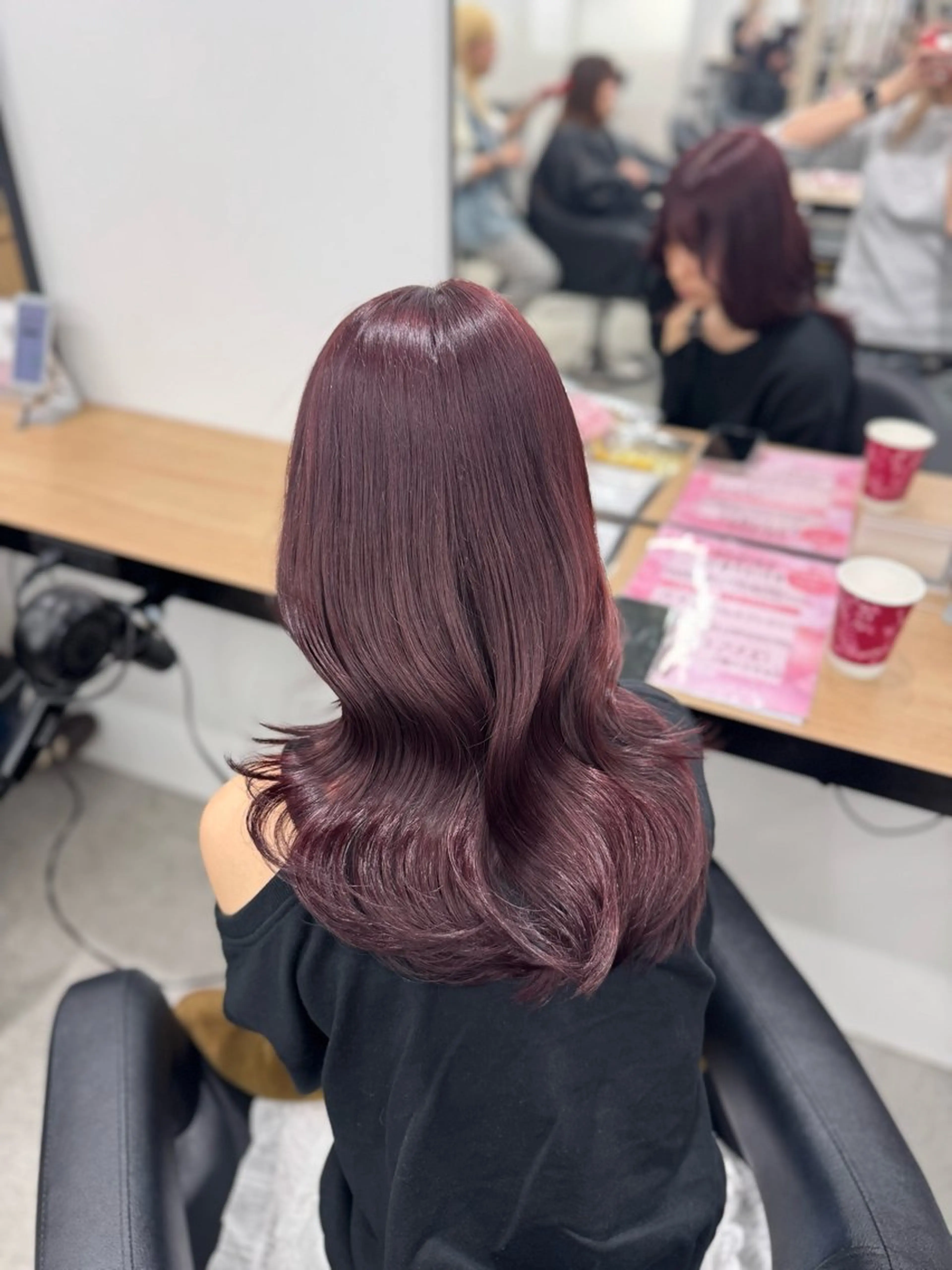 セミロング カラー ヘアアレンジ ヘアカラー トリートメント ヘッドスパ ヘアセット 🤍淡色ピンク&ラベ ンダーYUKI🤍のヘアスタイル