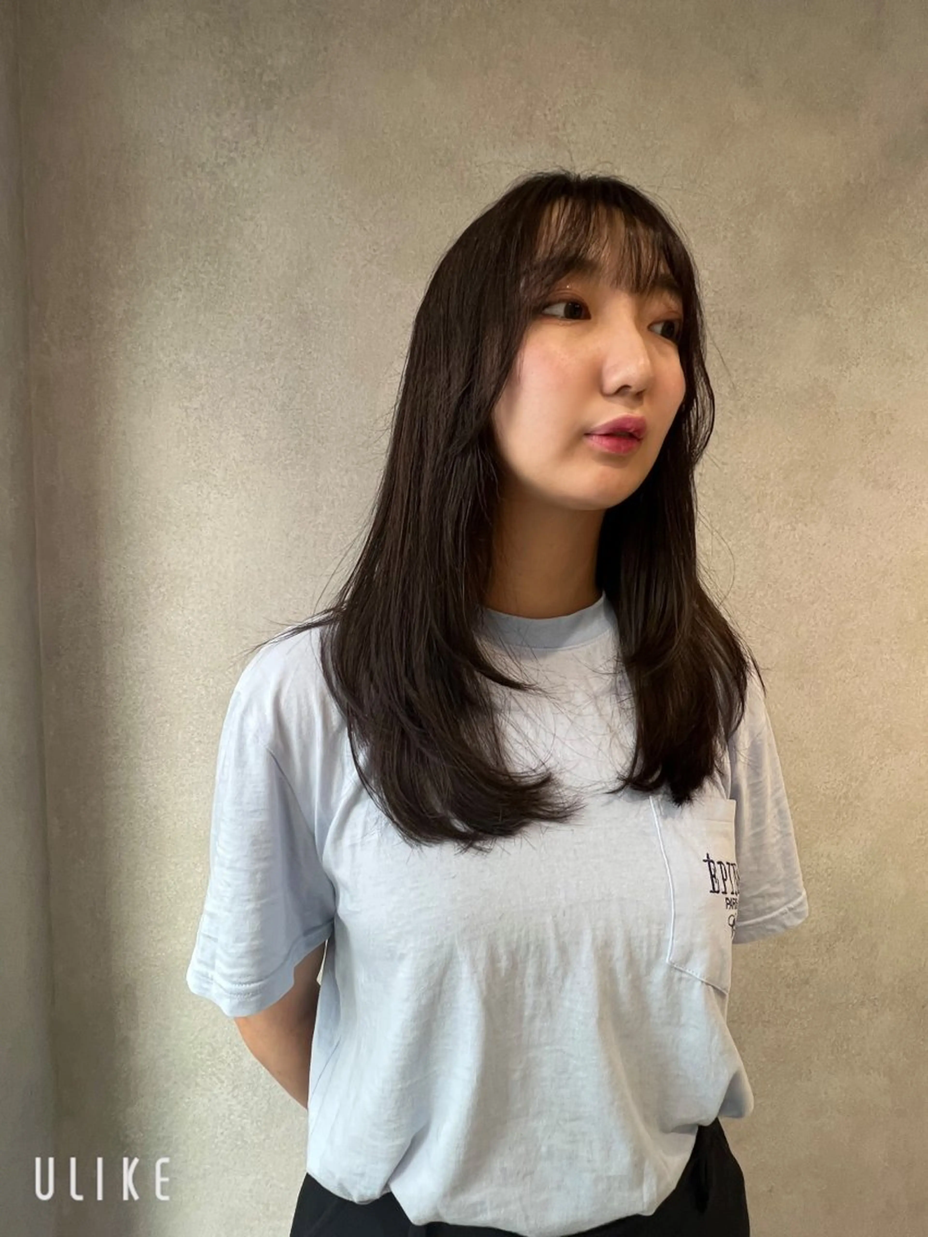 セミロング カラー カット ヘアカラー トリートメント 韓国hair ·͜· watanabeのヘアスタイル