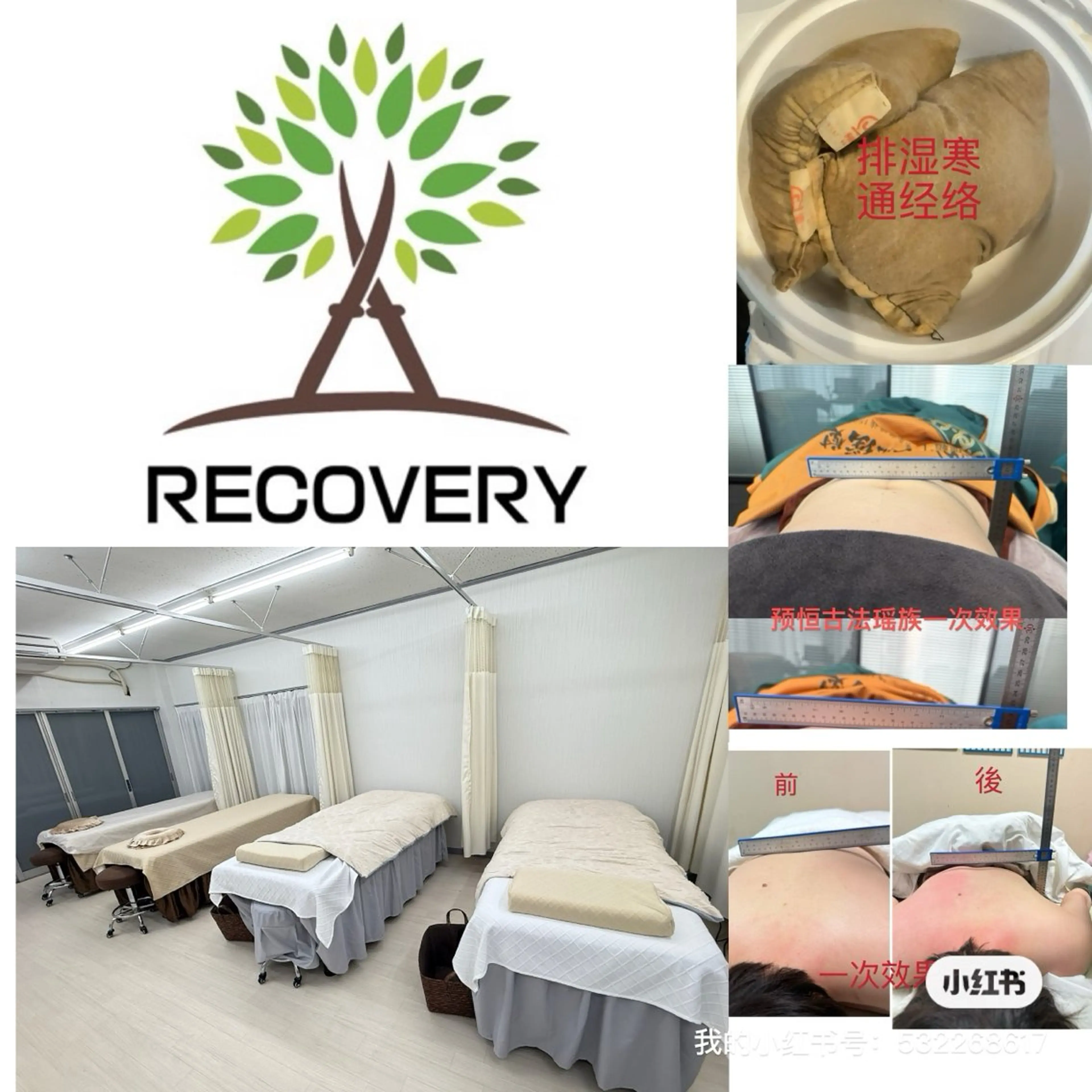 漢方古法瑶熨 背中50分 + 蜂毒オイル背中・肩・首ケア 50分1回 10,800円の写真