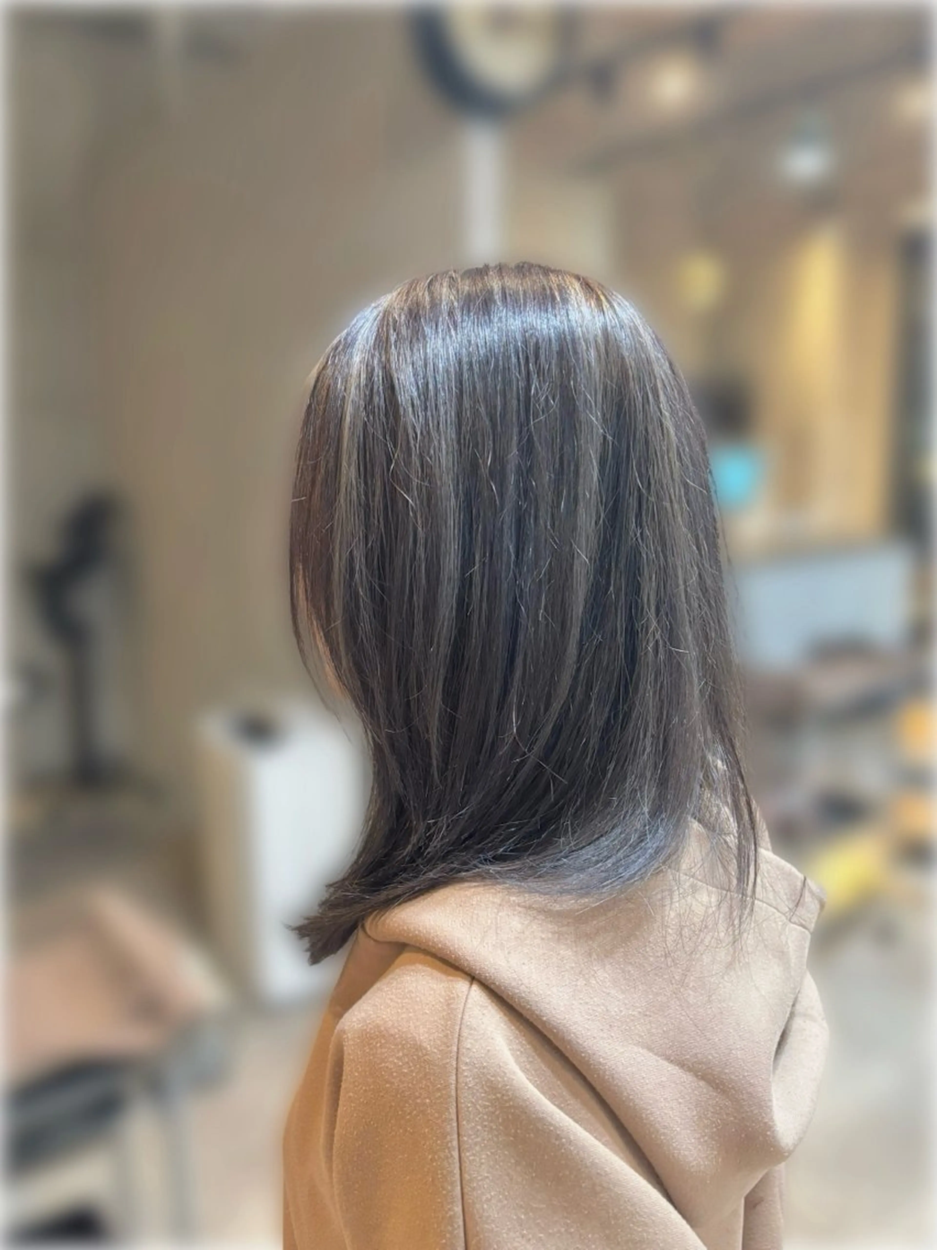 ミディアム カラー ハイライトカラー ハイライト 吉田 光希のヘアスタイル