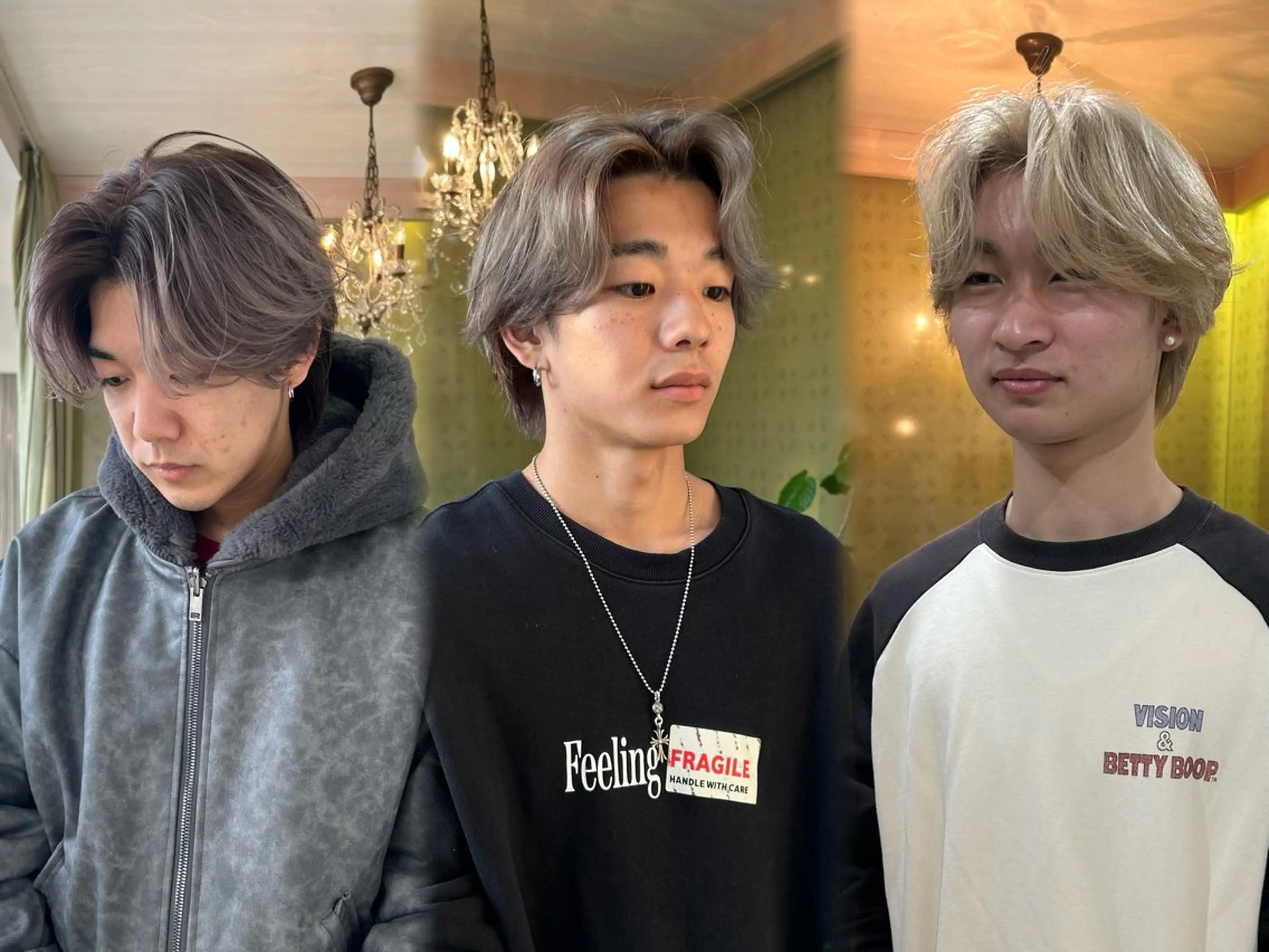 ショート カラー メンズ メンズハイトーン ベージュカラー ハイトーンカラー シルバー カット ヘアカラー 似合わせパーマ/ メンズパーマ/しゅうのヘアスタイル