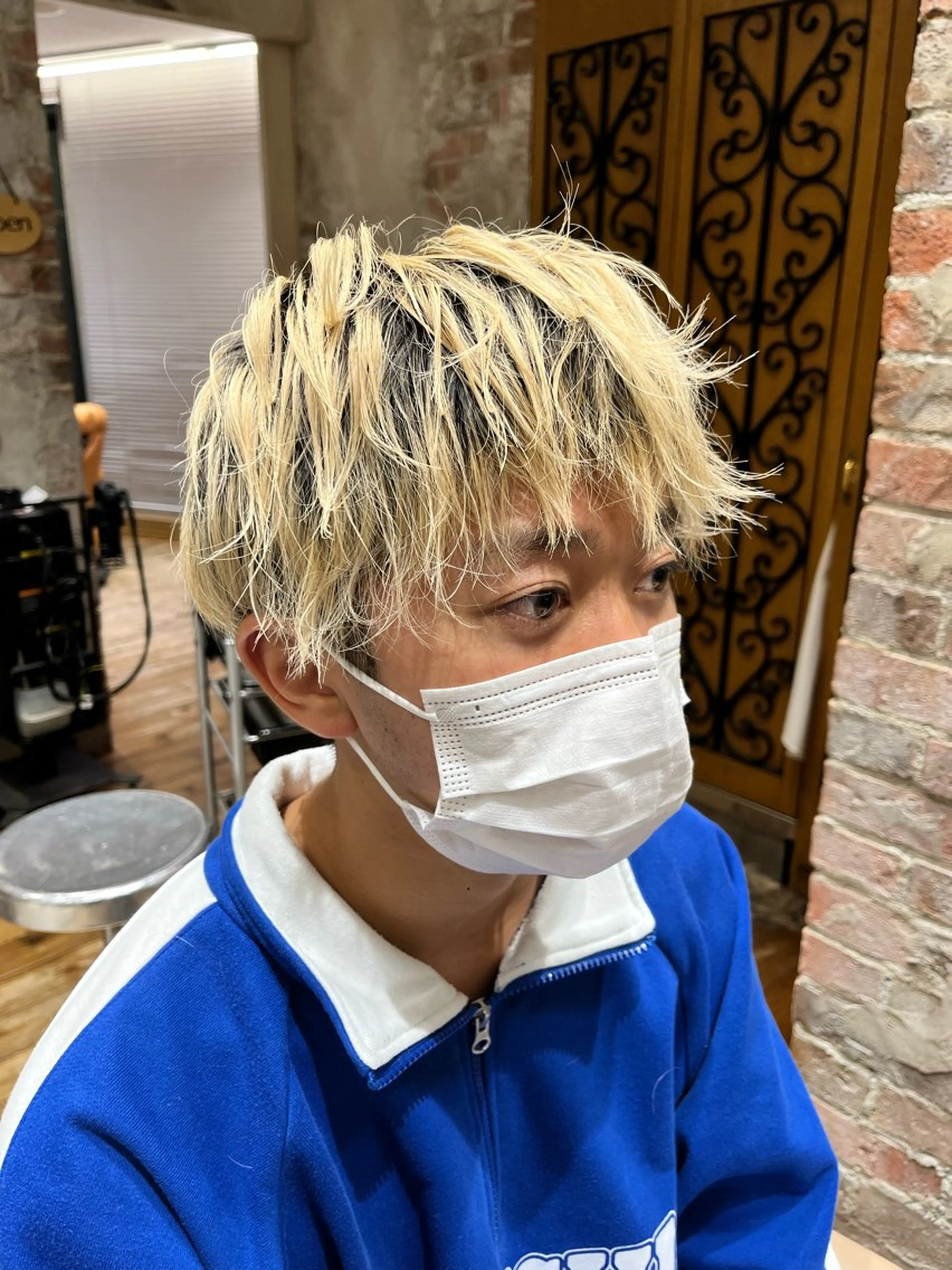 メンズ 顔まわりカット 前髪カット安井楽人のヘアスタイル