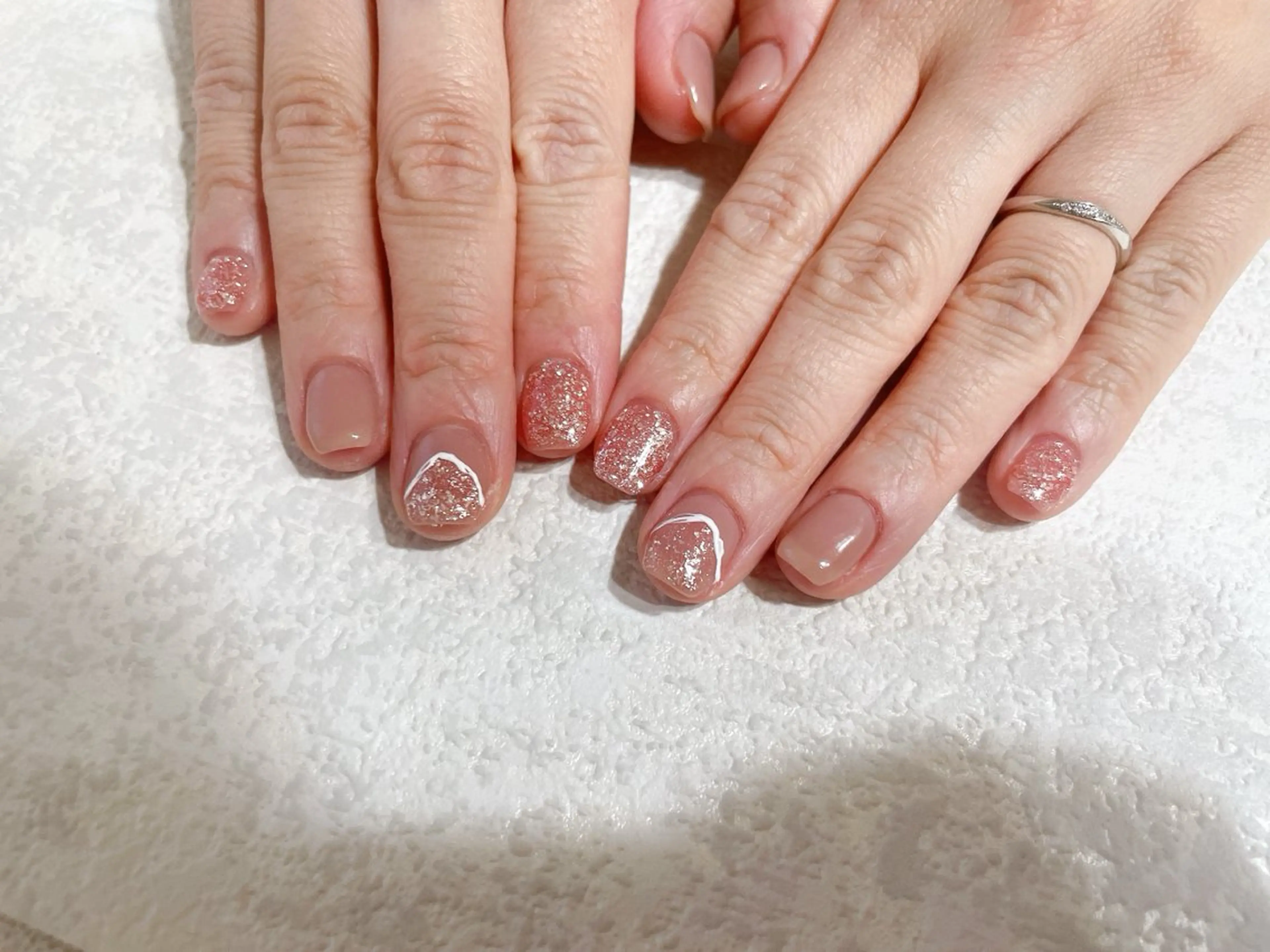 ネイル ジェルネイル 韓国ネイル パラジェル 冬ネイル kikinail 溝の口のネイルデザイン