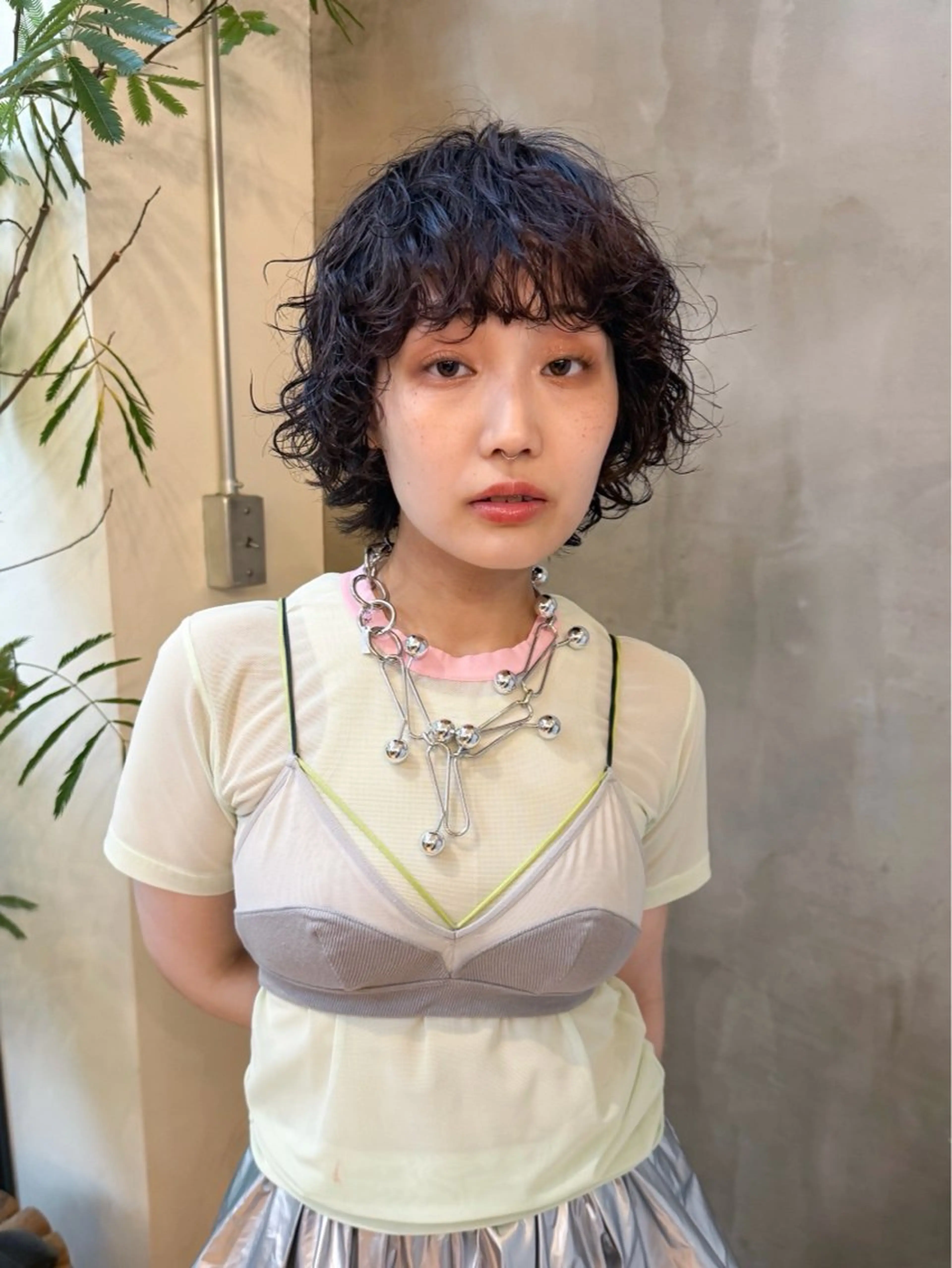 ショート パーマ レイヤーカット ウルフカット ウルフレイヤー 松尾/パーマ/堀江 心斎橋/なんばのヘアスタイル