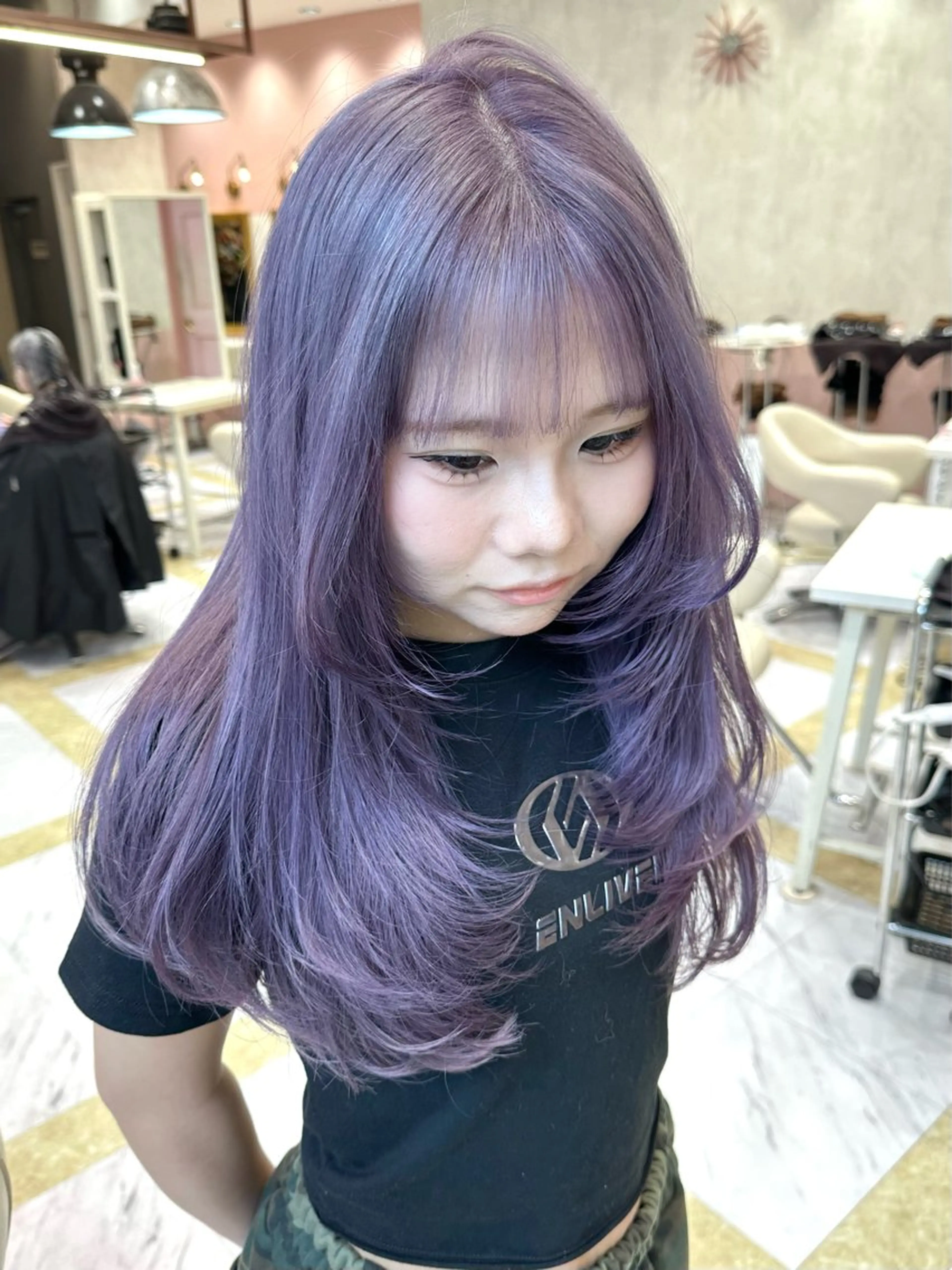 ロング ヘアカラー Lee四ツ橋 Sakuraのヘアスタイル