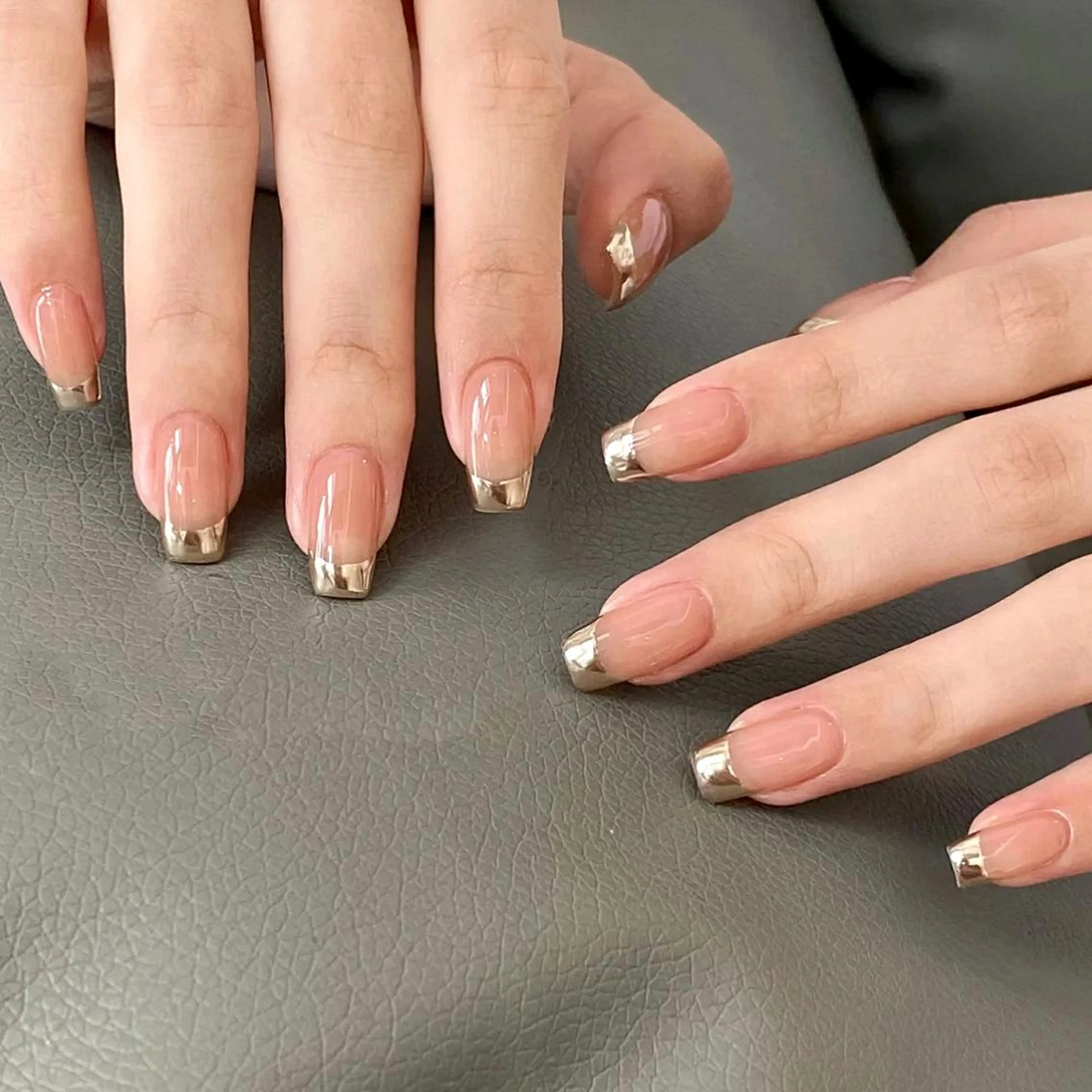 オフ無し♛ガラスフレンチ/バーチャルフレンチ/ミラーフレンチの写真