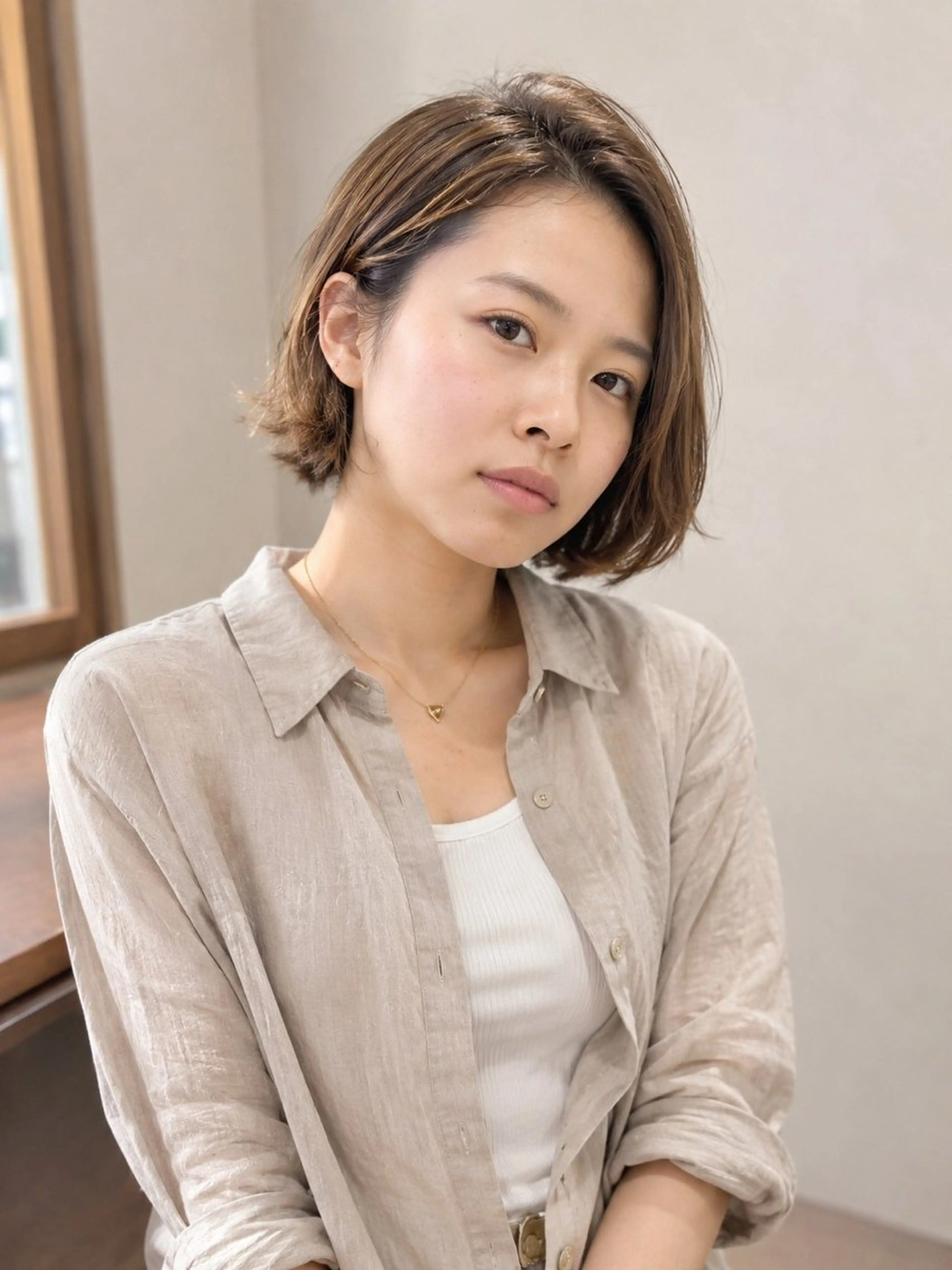 ショート カラー ショートボブ ボブ ショートヘア カット ヘアカラー SLASHオオデミズ シュンジのヘアスタイル
