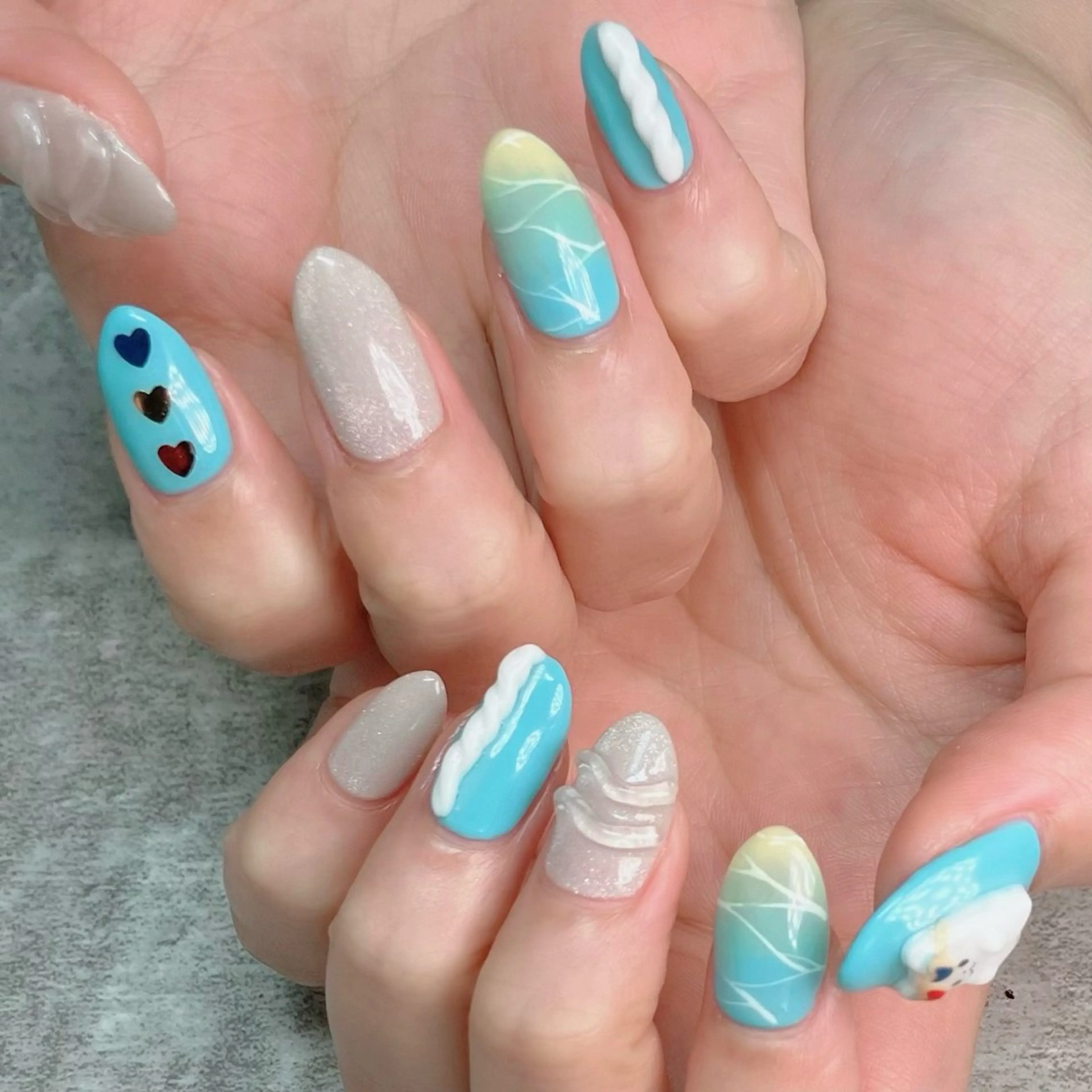 ネイル ハンドネイル ハンドケア shino🌟 痛ネイルのネイルデザイン