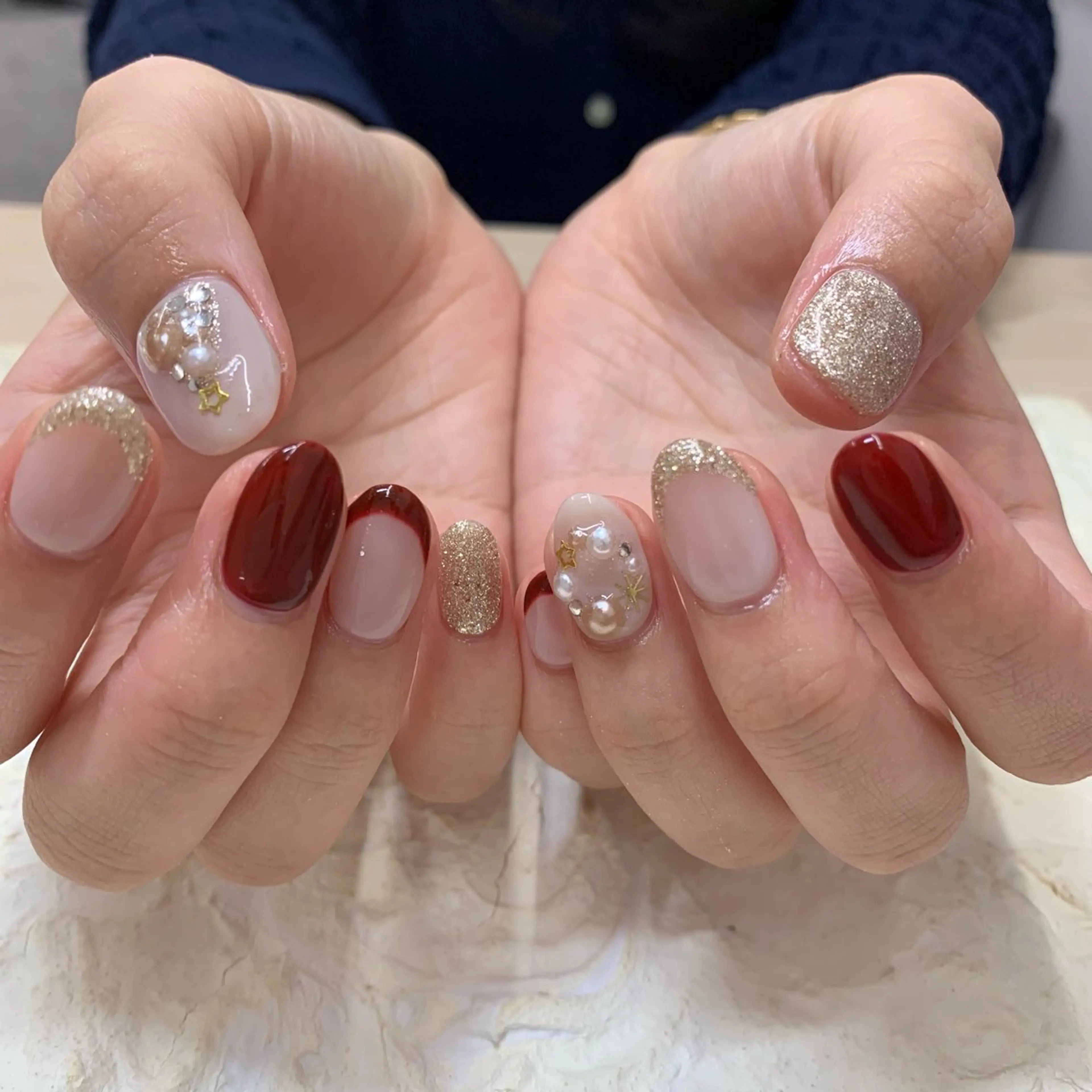 ネイル 冬ネイル クリスマス マキノ ユイのネイルデザイン