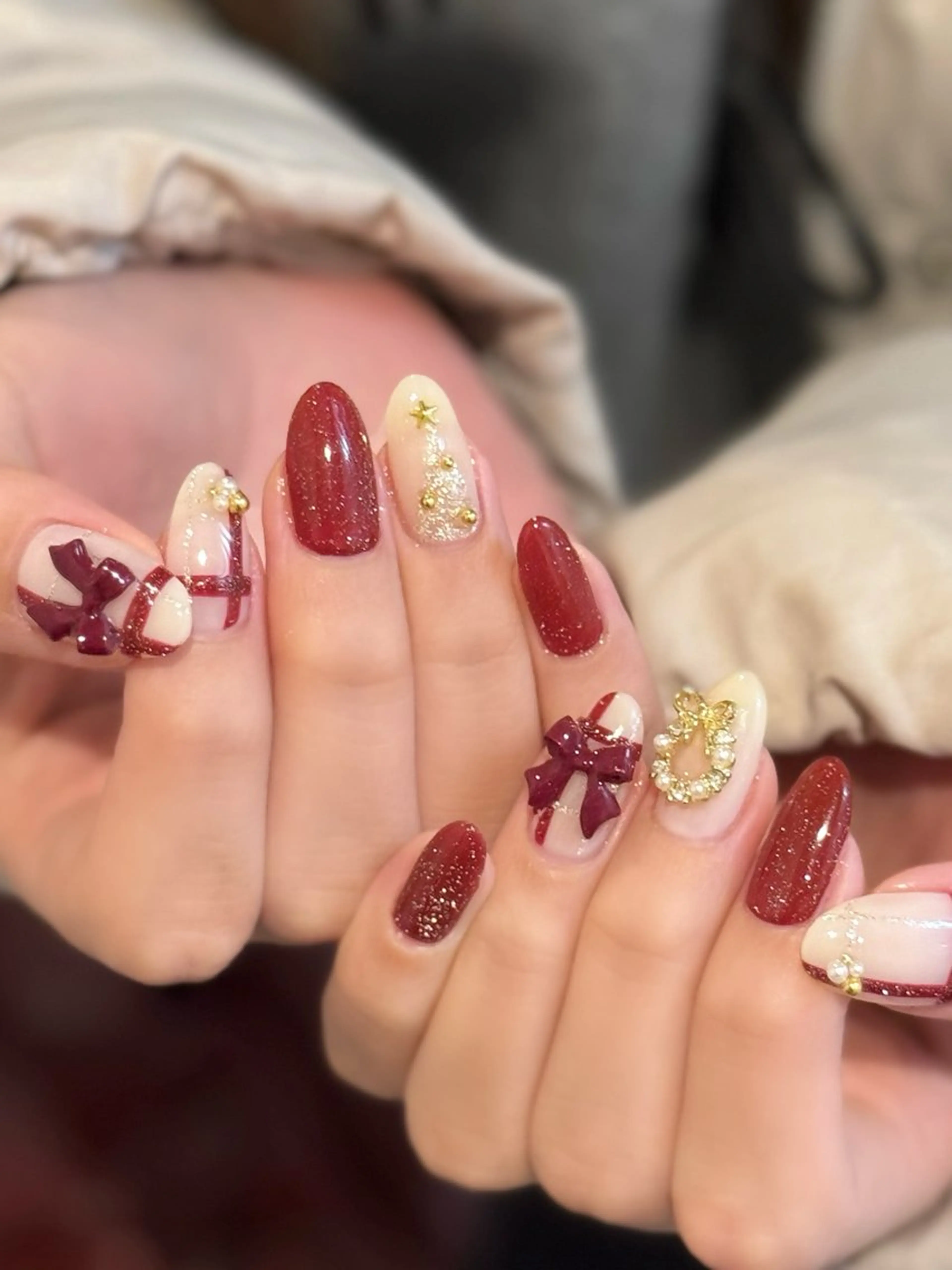 ネイル 冬ネイル クリスマス tou_kyoto kiyokaのネイルデザイン