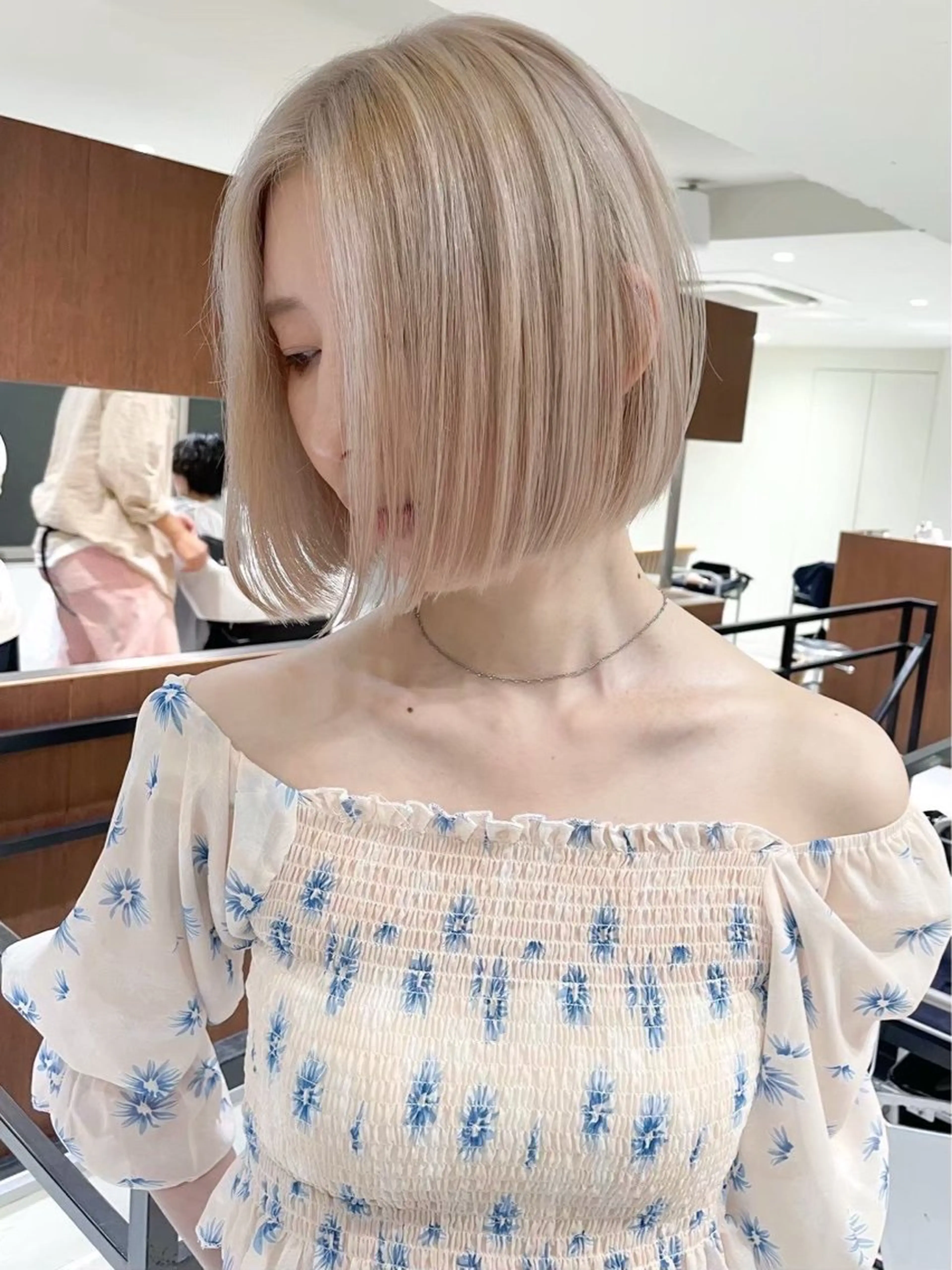 ショート カラー カット ハイトーンボブ 💎凜💎のヘアスタイル