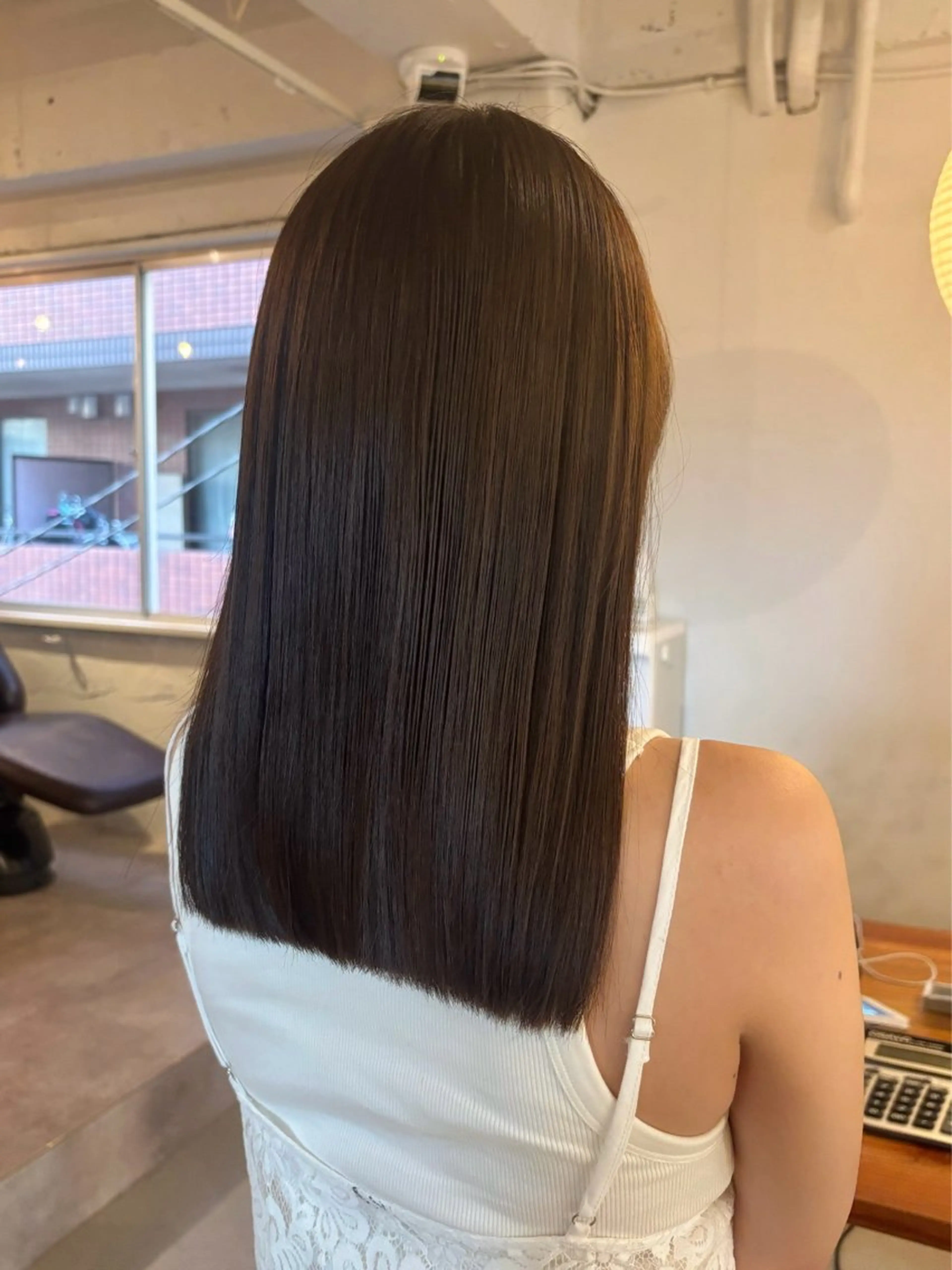 セミロング カット ヘアカラー トリートメント 🍑透明感hair ・NENE🍑のヘアスタイル