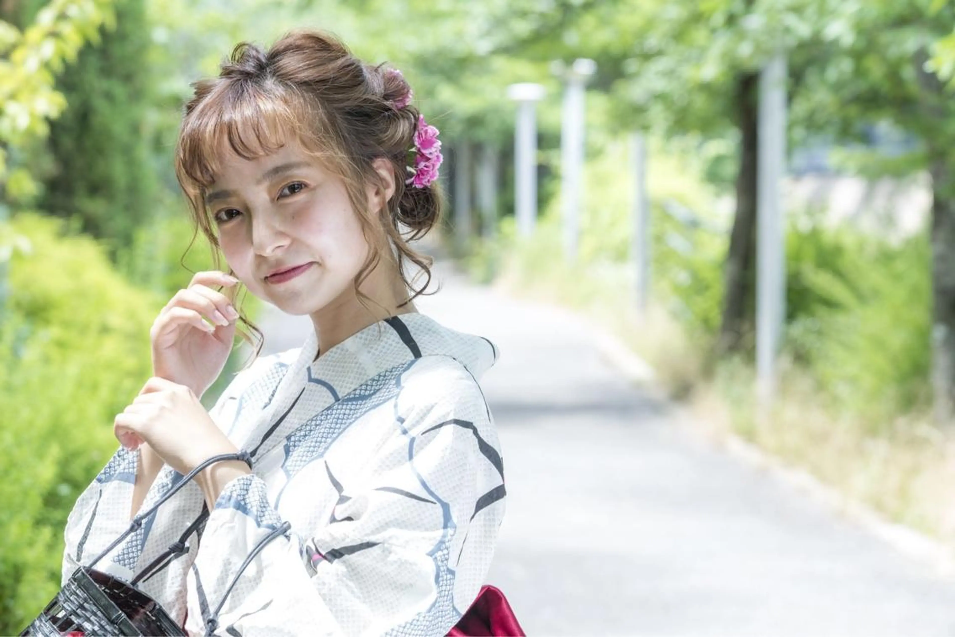 ミディアム カラー パーマ ヘアアレンジ AIRFLOW所属・韓国ヘア ユイカのヘアスタイル