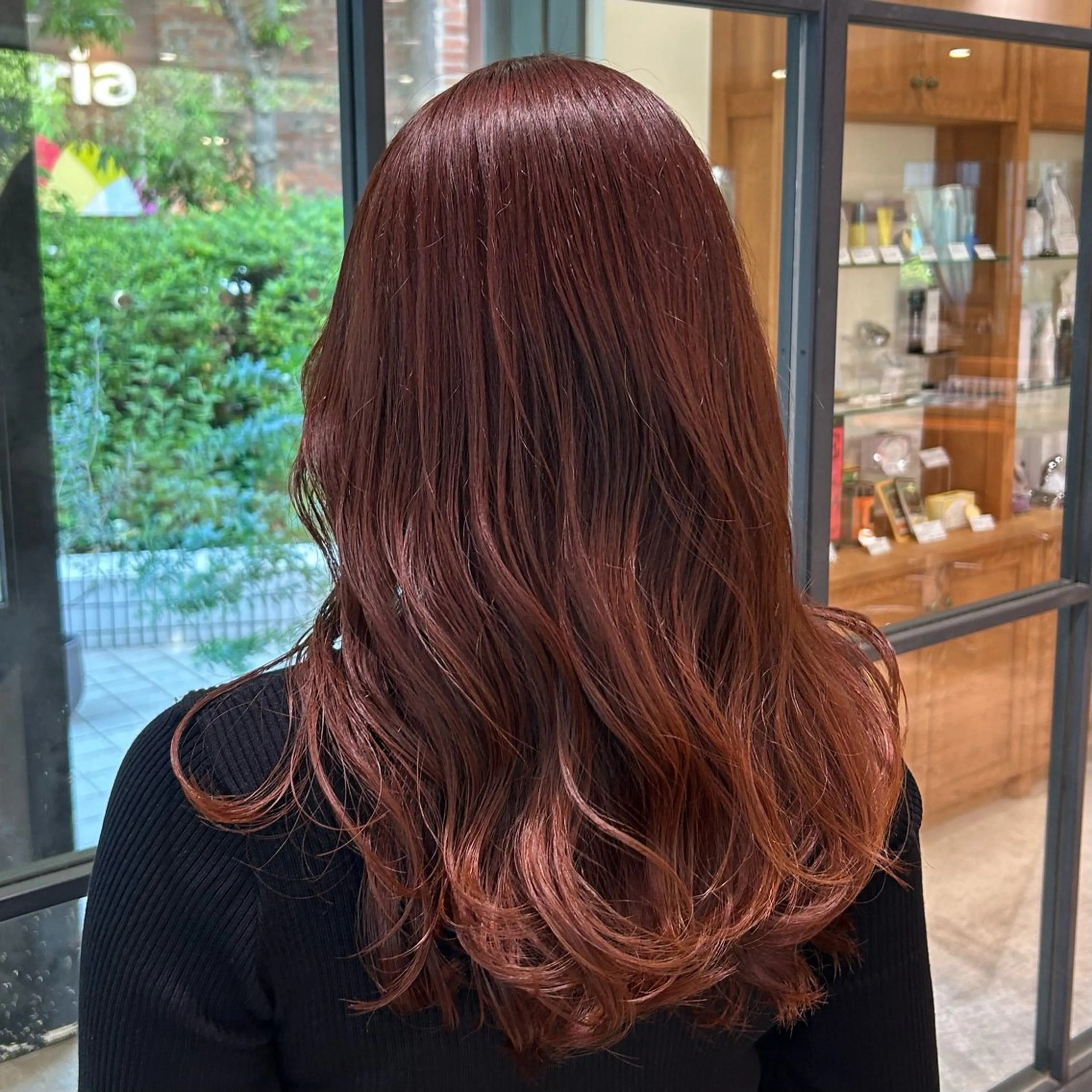 セミロング カラー オレンジ ヘアカラー nana/ボブ/ レイヤー/梅田のヘアスタイル