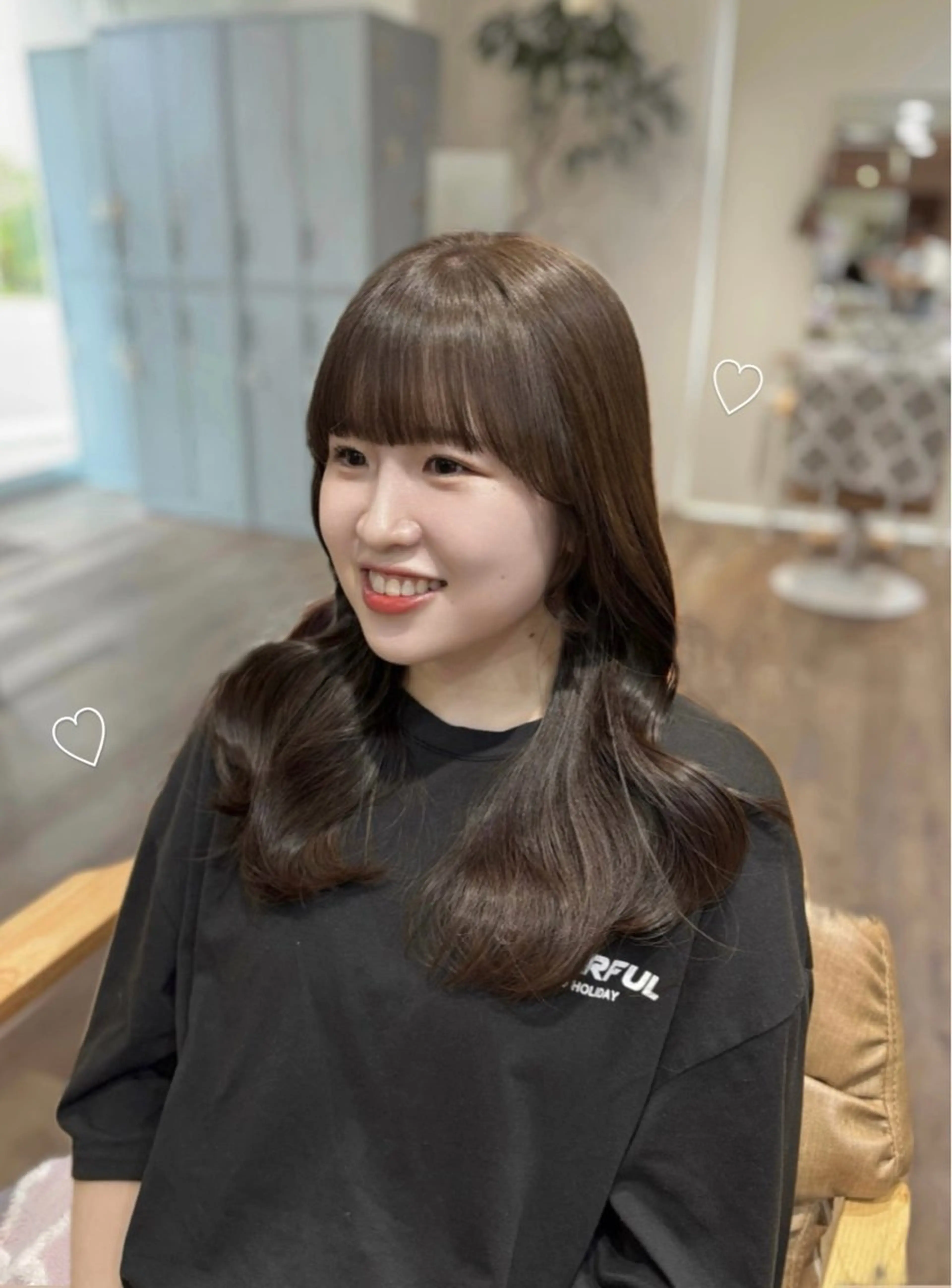 セミロング 顔周りカット 似合わせカット カット ヘアカラー トリートメント 顔周りカット/ 似合わせ/momo/のヘアスタイル