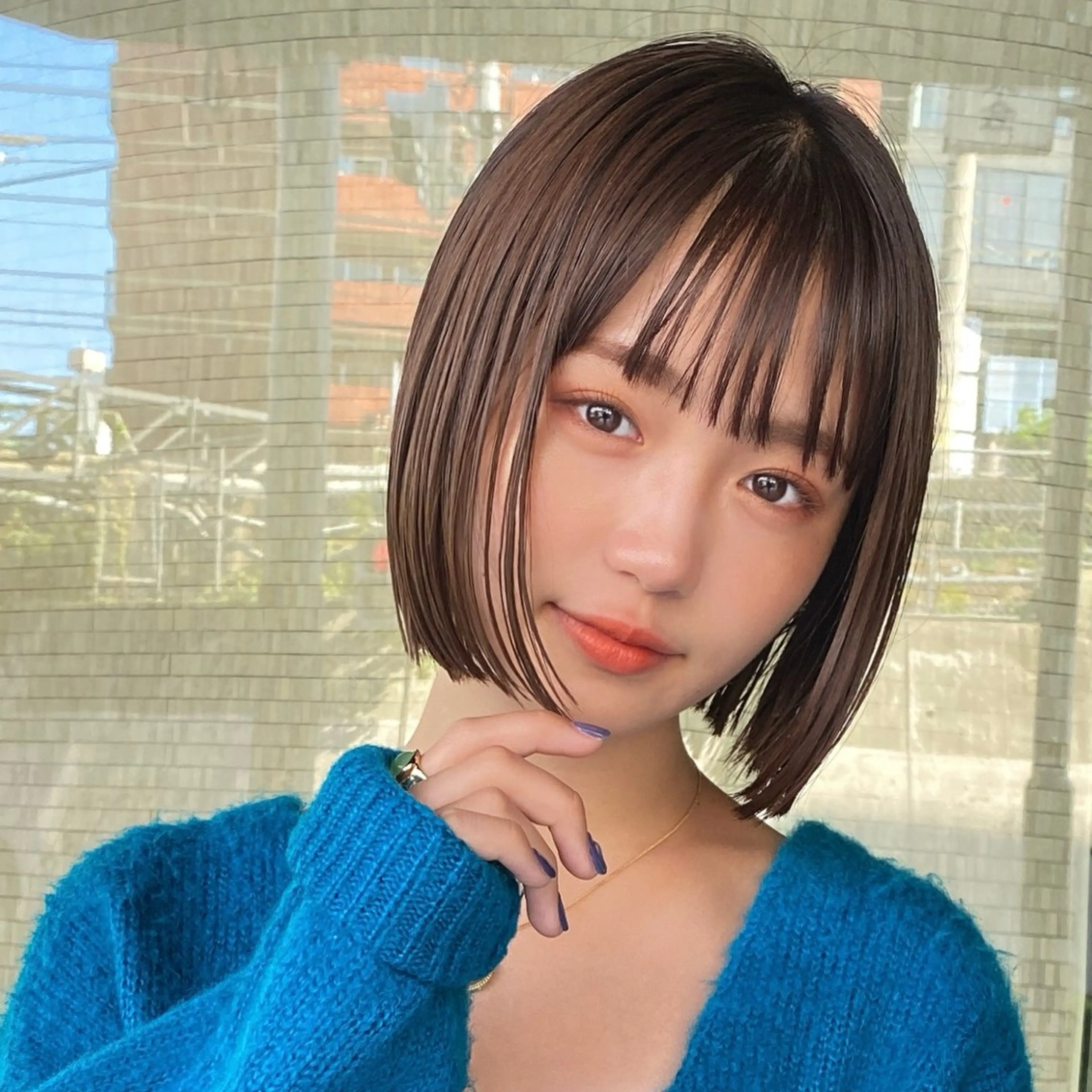 ミディアム ミディアムパーマ ハイライト 髪質改善 レイヤーカット ショート職人 美容師【KENTA】のヘアスタイル
