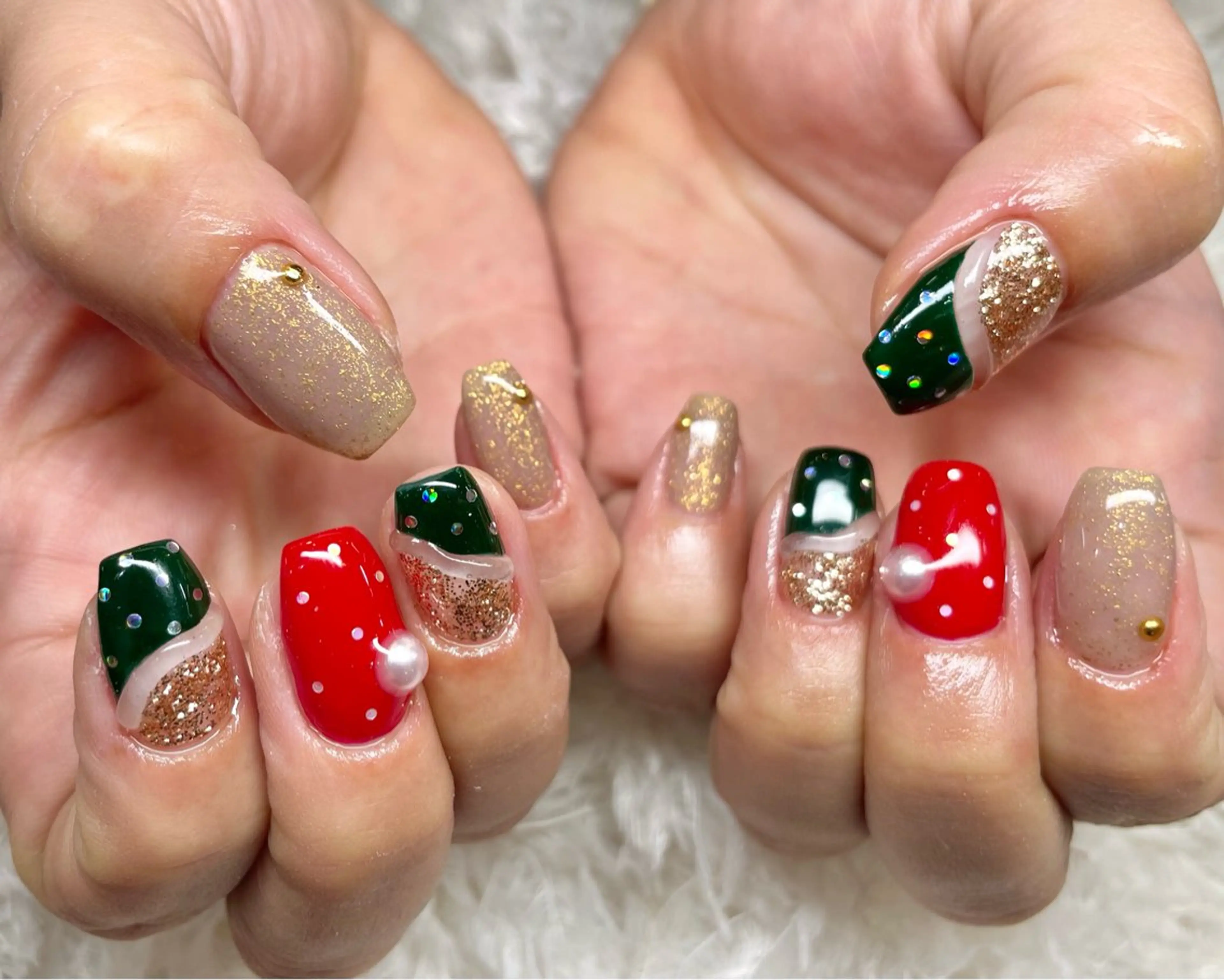 ネイル 冬ネイル クリスマス ハンドネイル 三浦 絆生のネイルデザイン