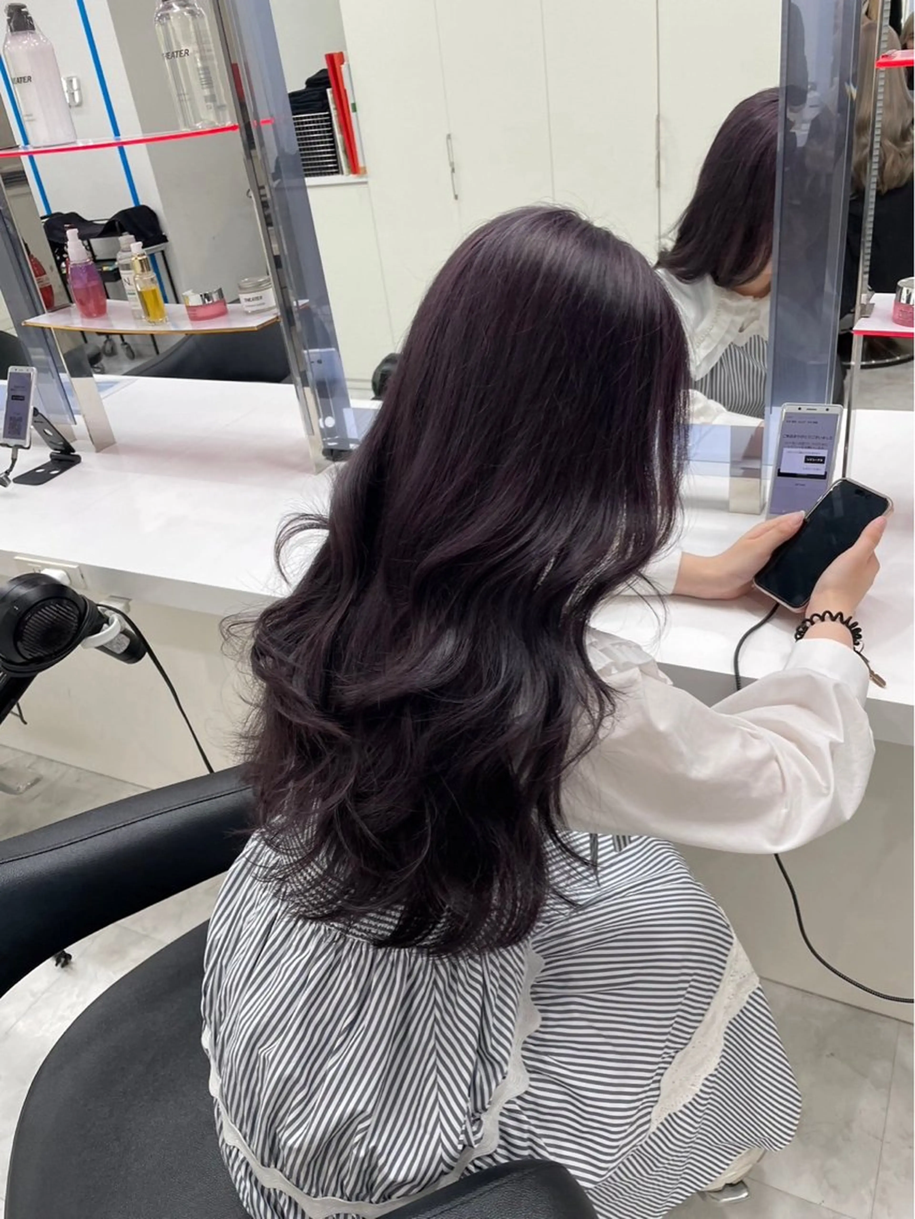 ロング カラー 流行りの透明感カラー ×縮毛矯正🤍ユウのヘアスタイル