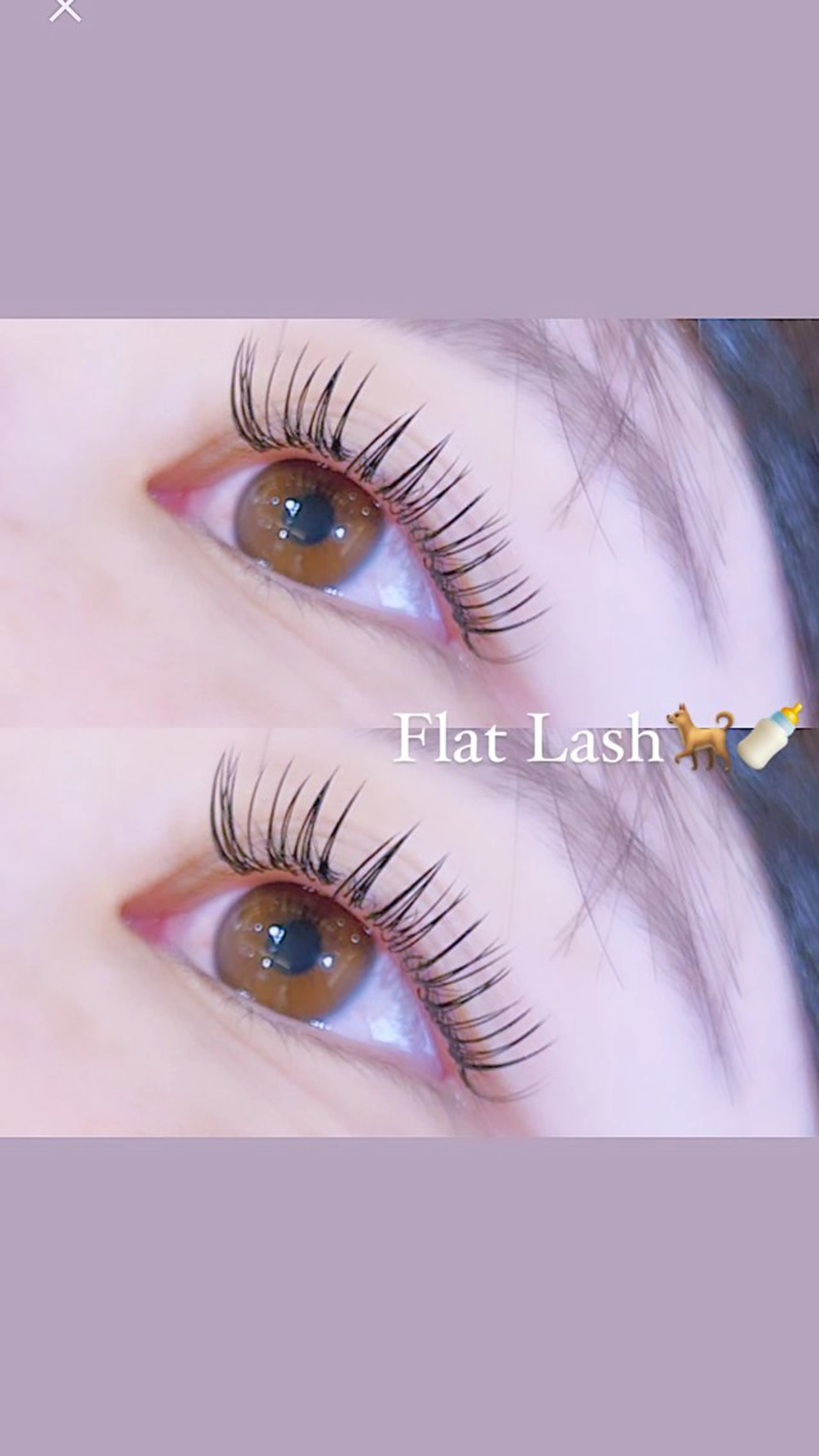 マツエク・マツパ フラットラッシュ 🎀misaki 🎀のマツエク・マツパデザイン