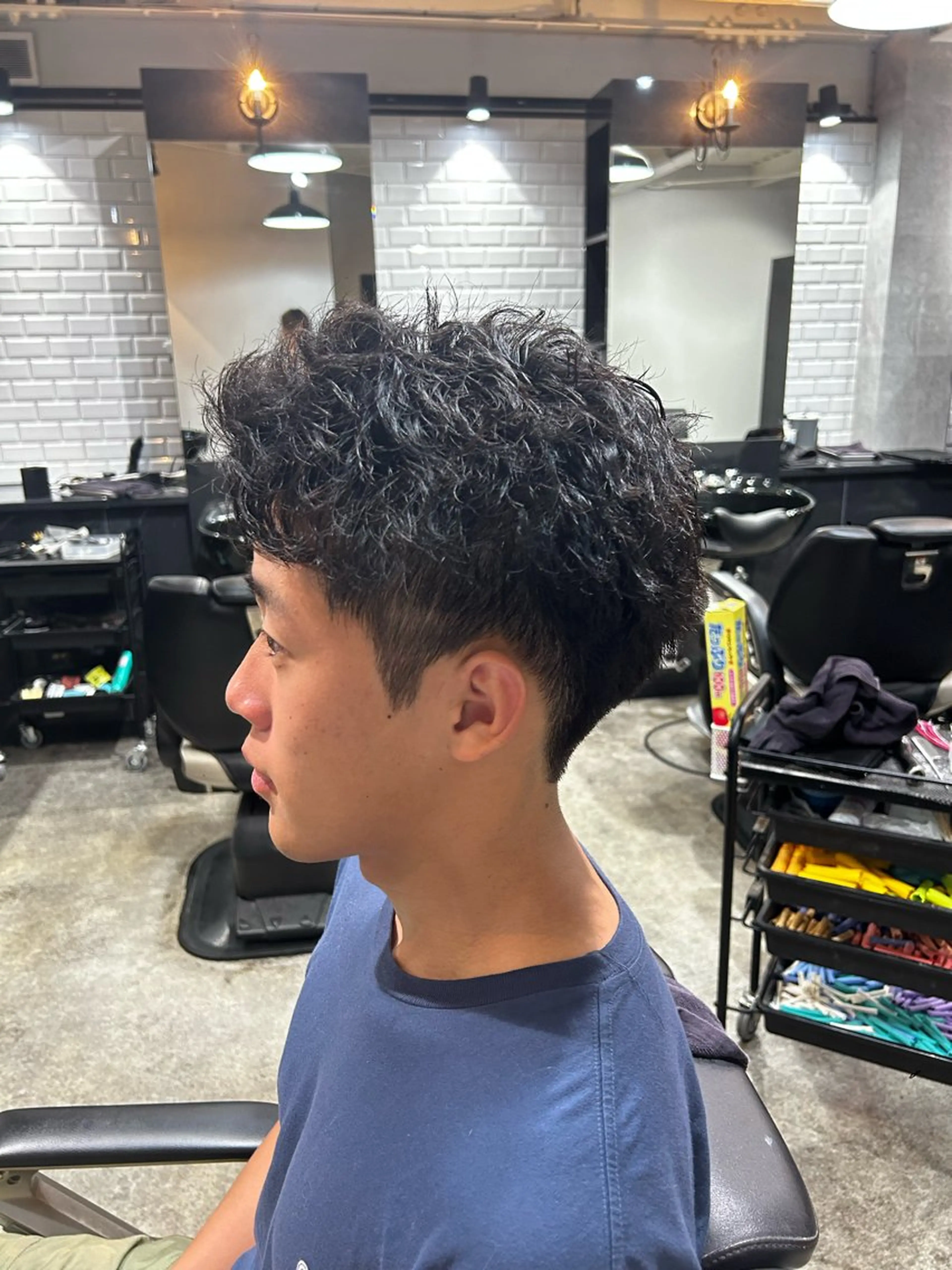 ショート メンズ メンズパーマ カット パーマ メンズカット/ メンズパーマ/佐藤のヘアスタイル