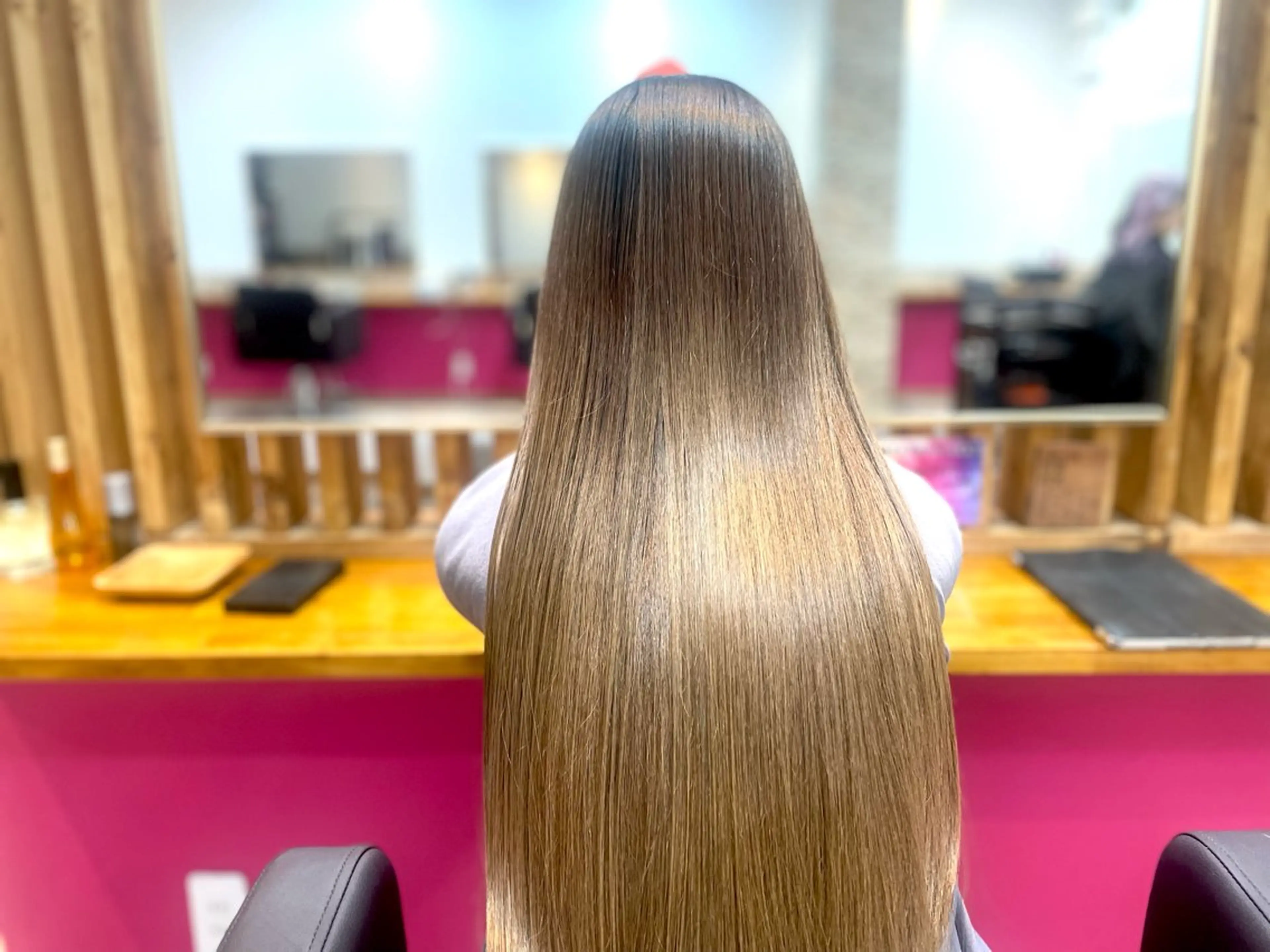 ロング カラー ヘアカラー トリートメント ヘアカラー&縮毛矯正 STAR☆RIVERのヘアスタイル