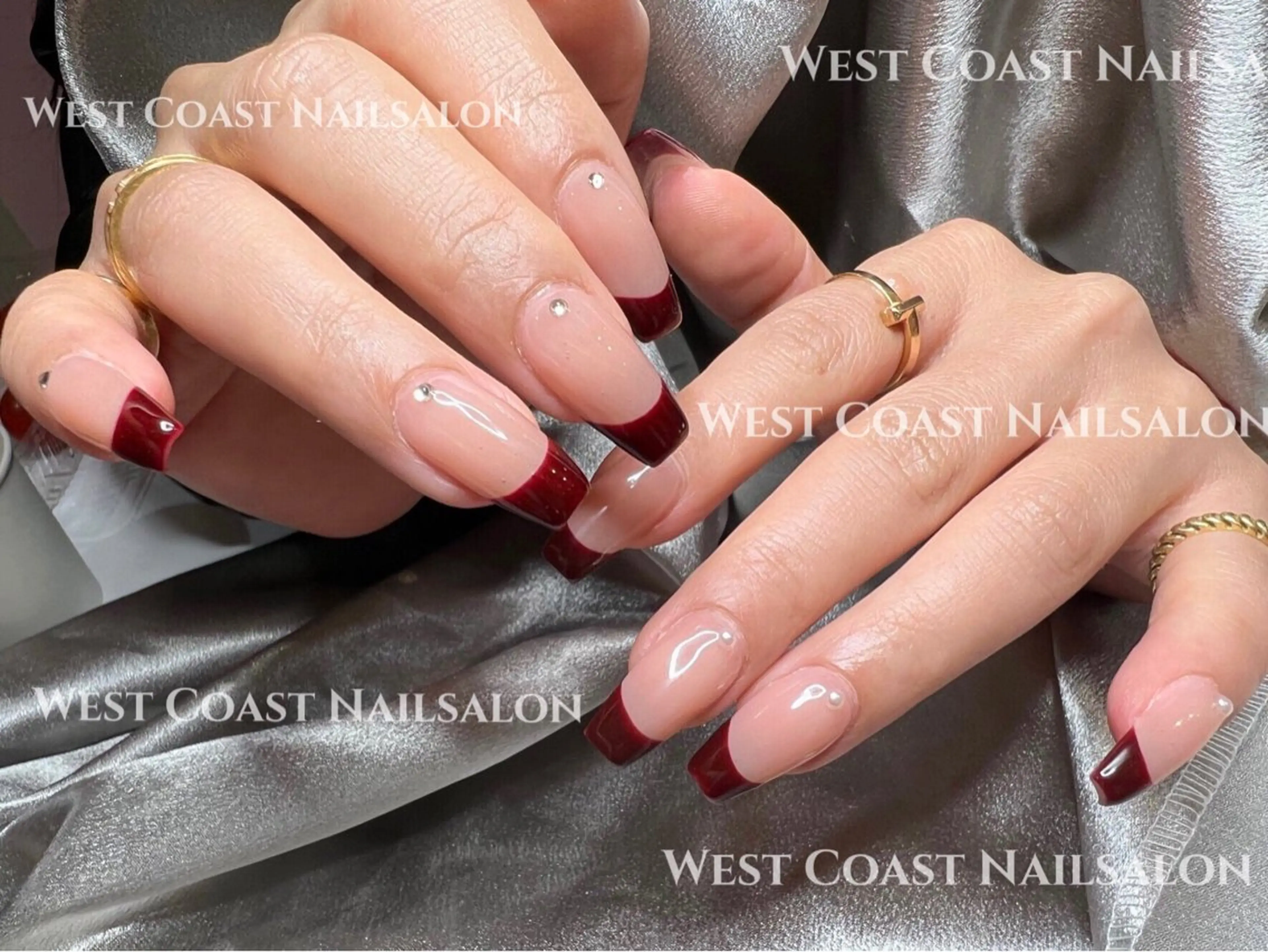 ネイル リボン、ガーリー パーツ放題専門店のネイルデザイン