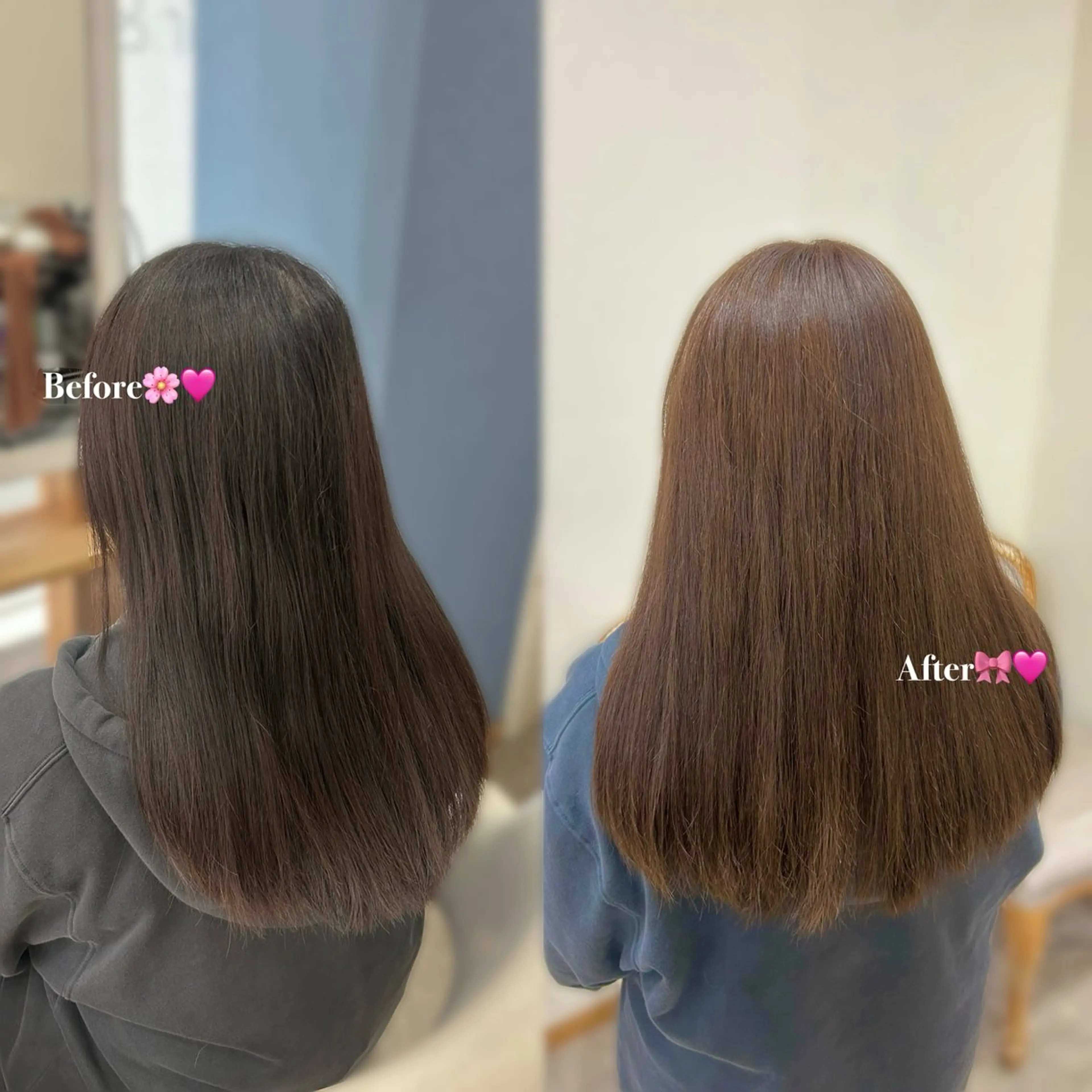 セミロング ヘアカラー 袈叶 ✨のヘアスタイル