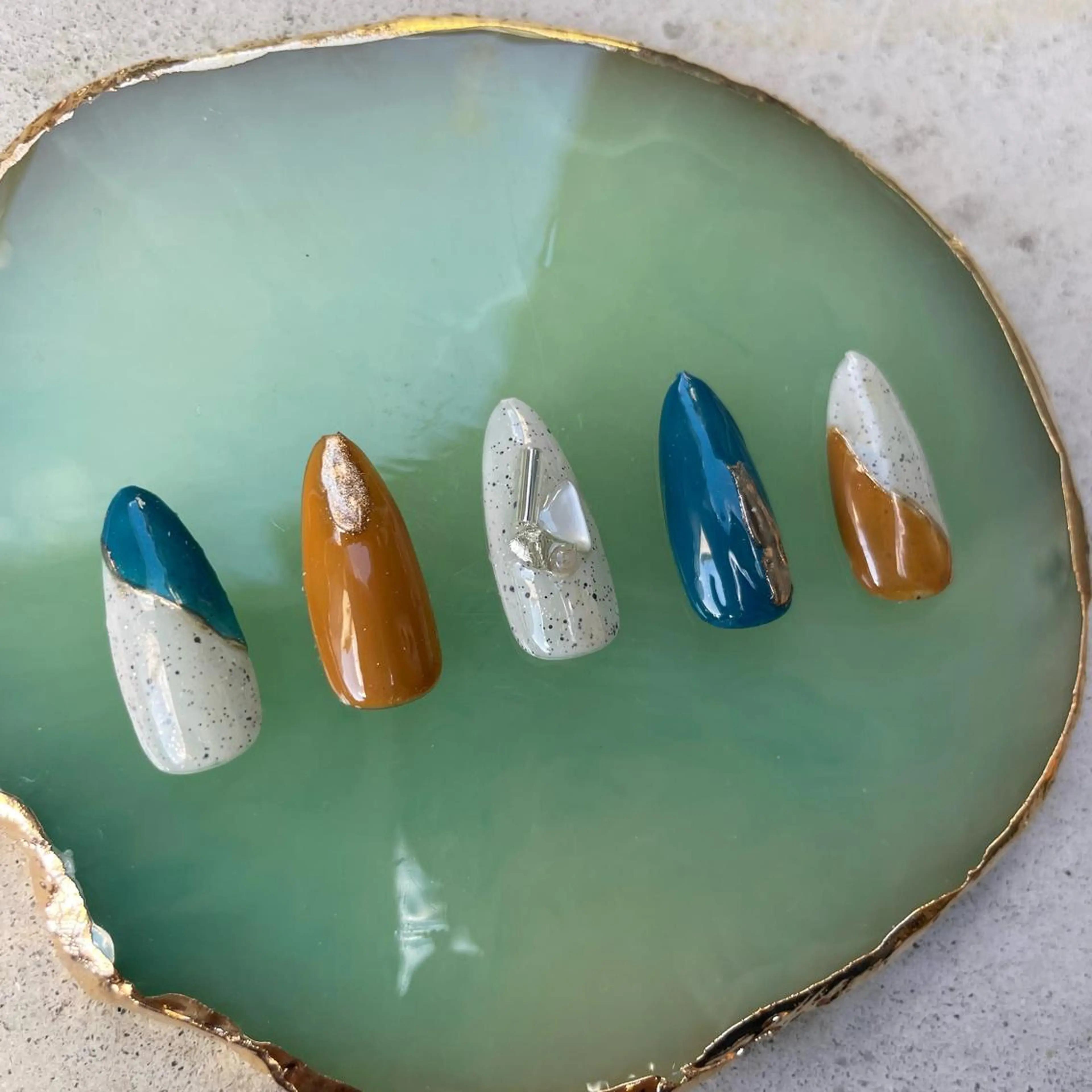 ネイル ハンドネイル Sea  nail by emaのネイルデザイン