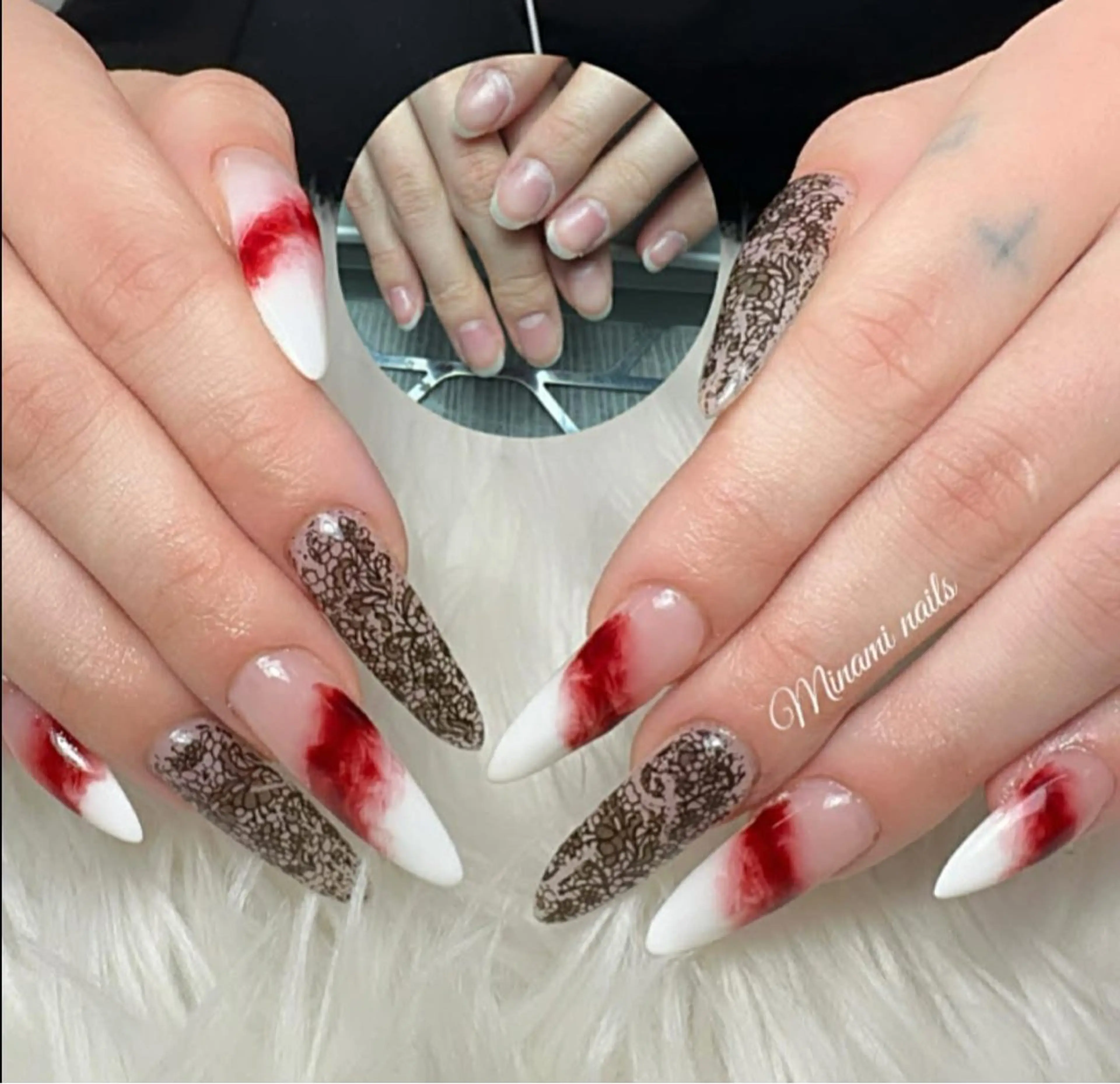 ネイル アートネイル オーロラネイル ガーリー キラキラネイル 韓国ネイル ハンドネイル Minami Nailsのネイルデザイン