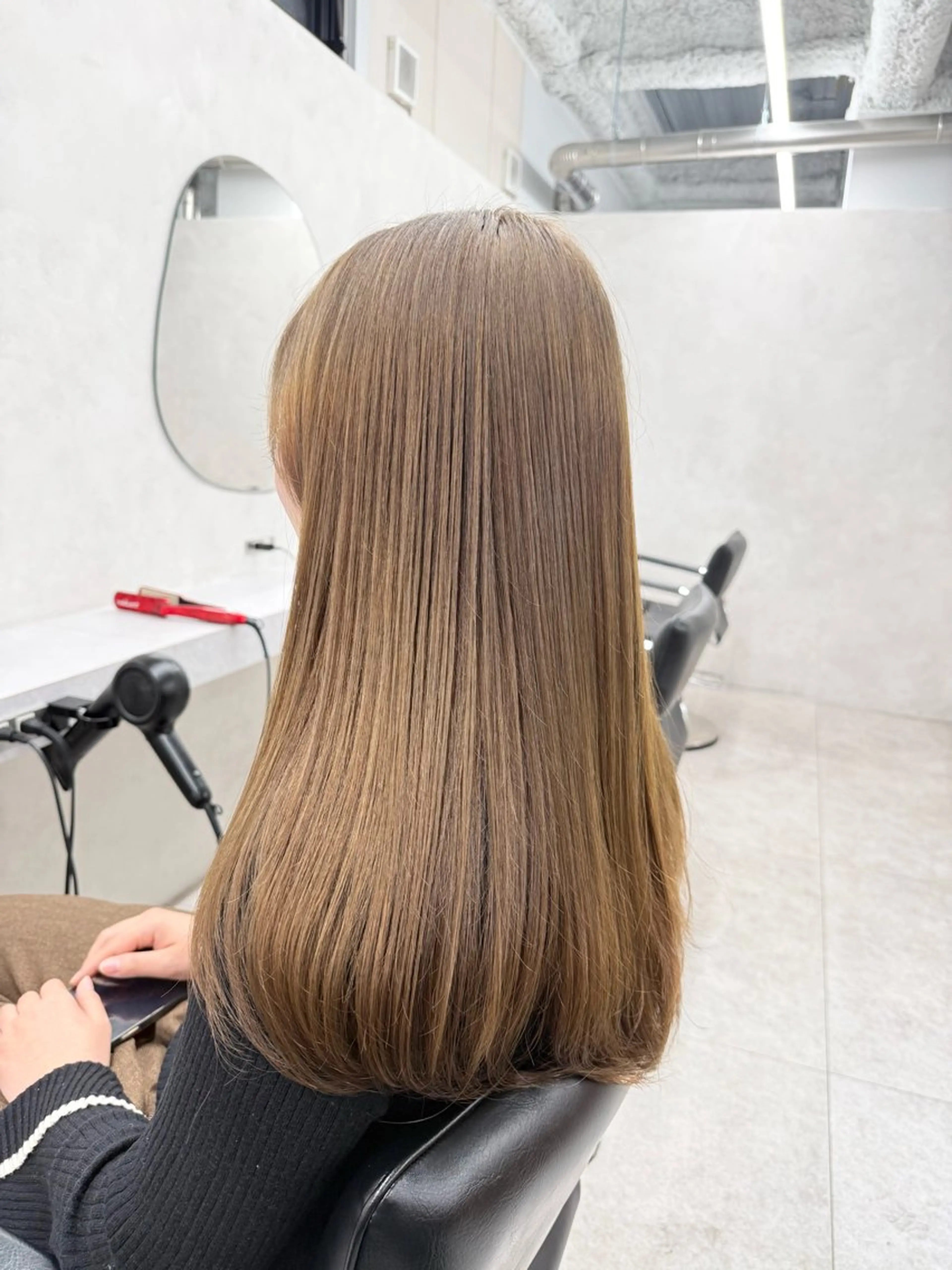 セミロング 韓国風ヘア レイヤーカット 似合わせカット 🍎森貝洋亮🍎 ブリーチカラー特化のヘアスタイル