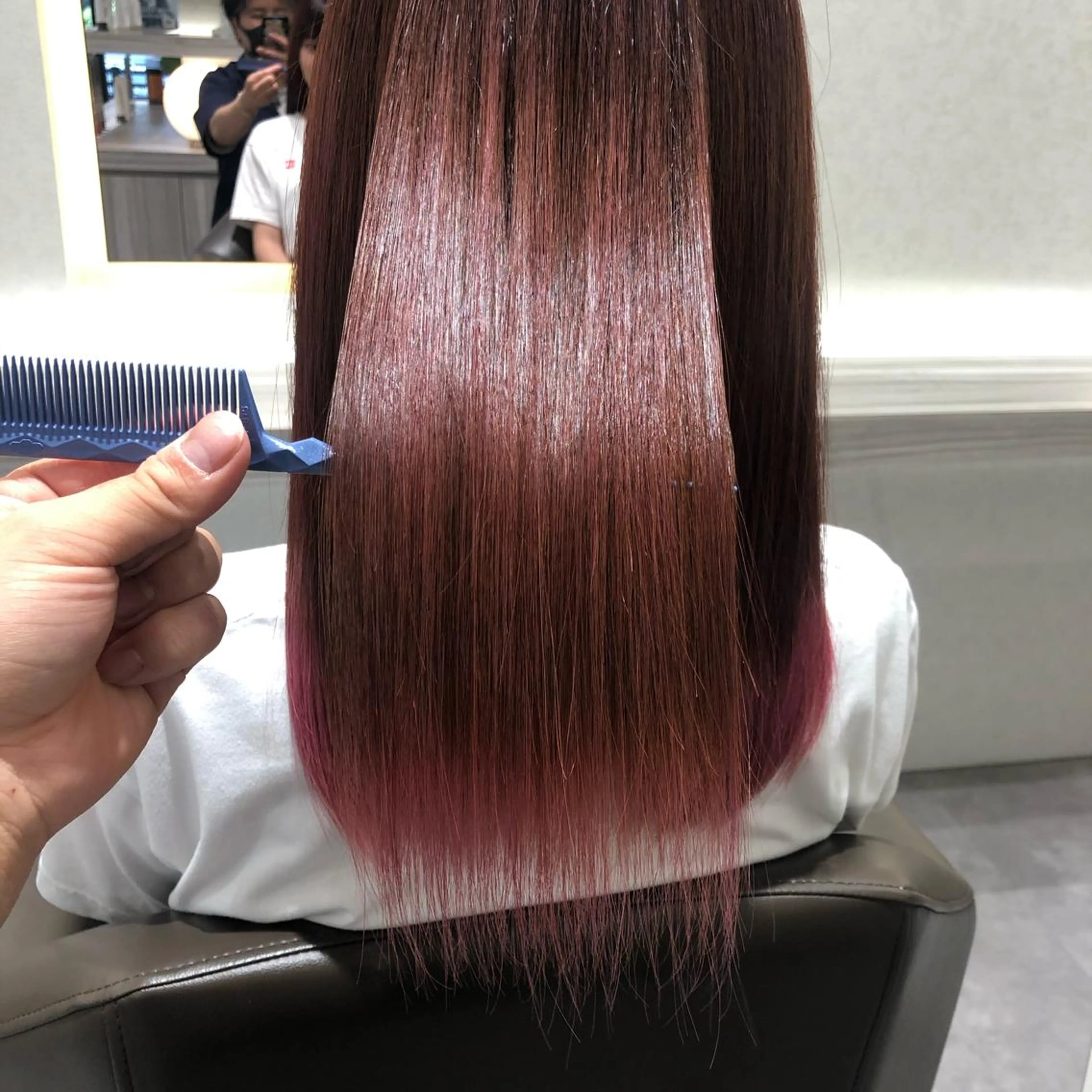 ロング トリートメント ムトウセイマ/ 縮毛矯正/ブリーチのヘアスタイル