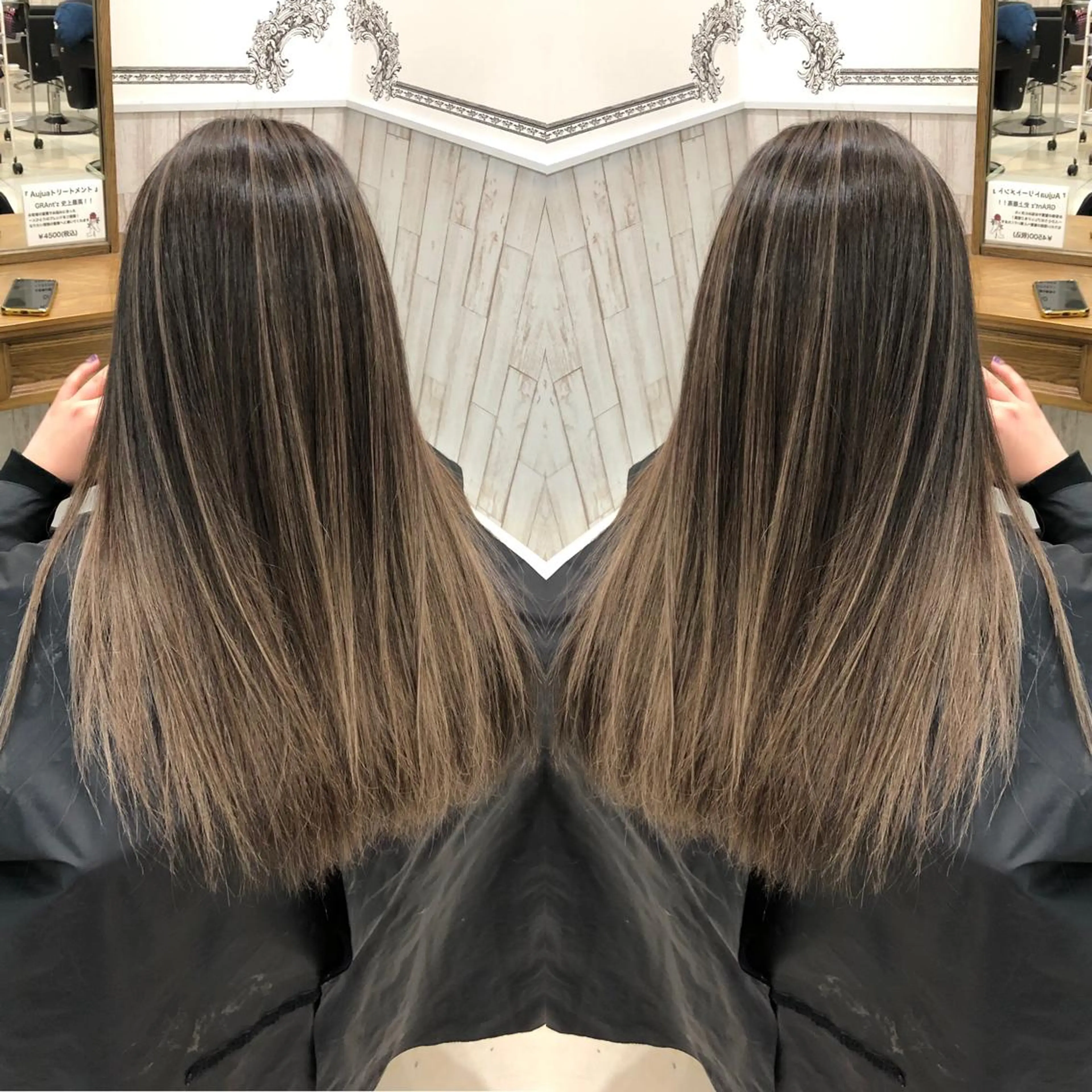 セミロング レイヤーカット 得能 雅人のヘアスタイル