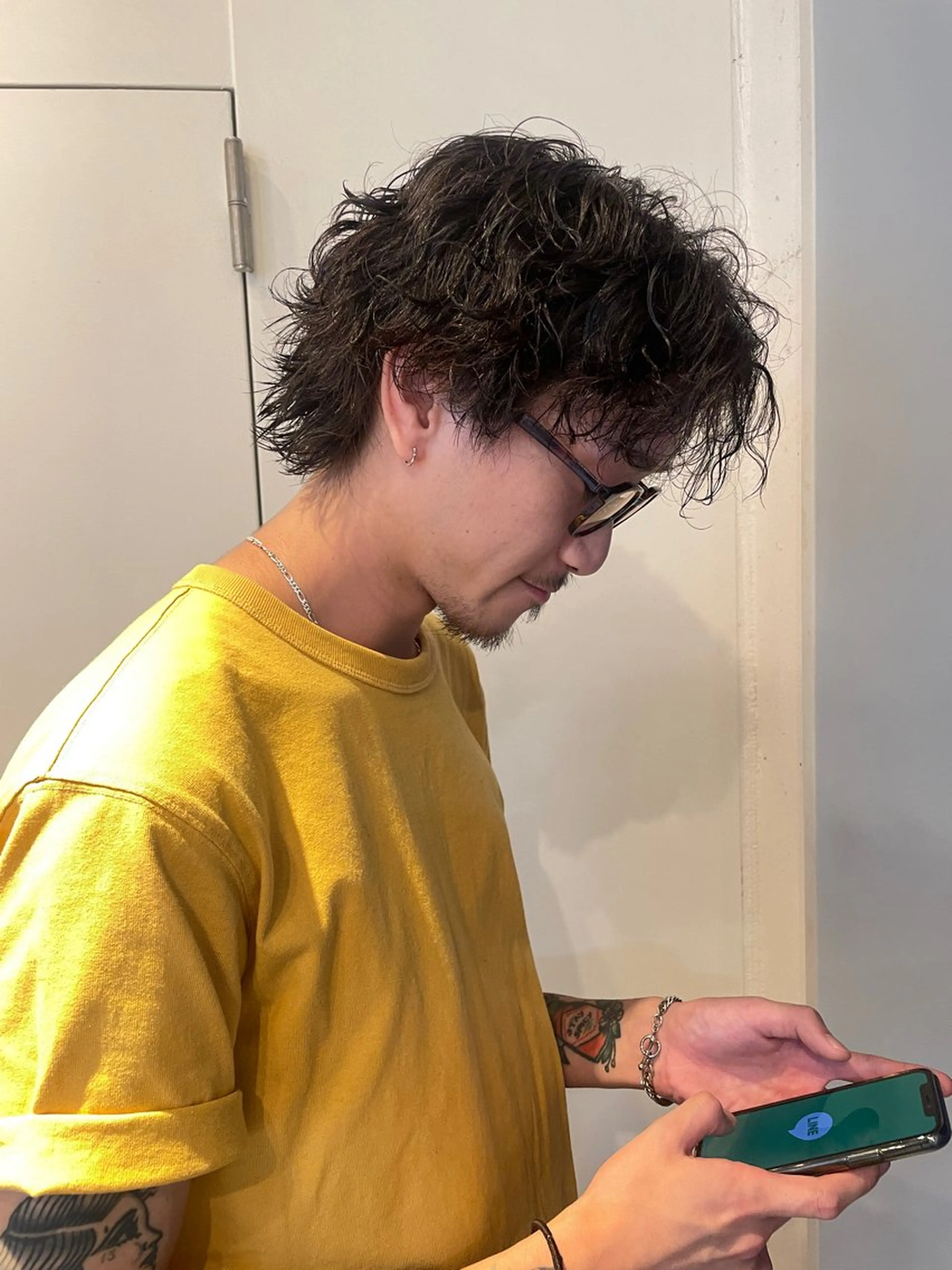 パーマ メンズ 韓国ヘア/wカラー レイヤー/RIN🎀のヘアスタイル