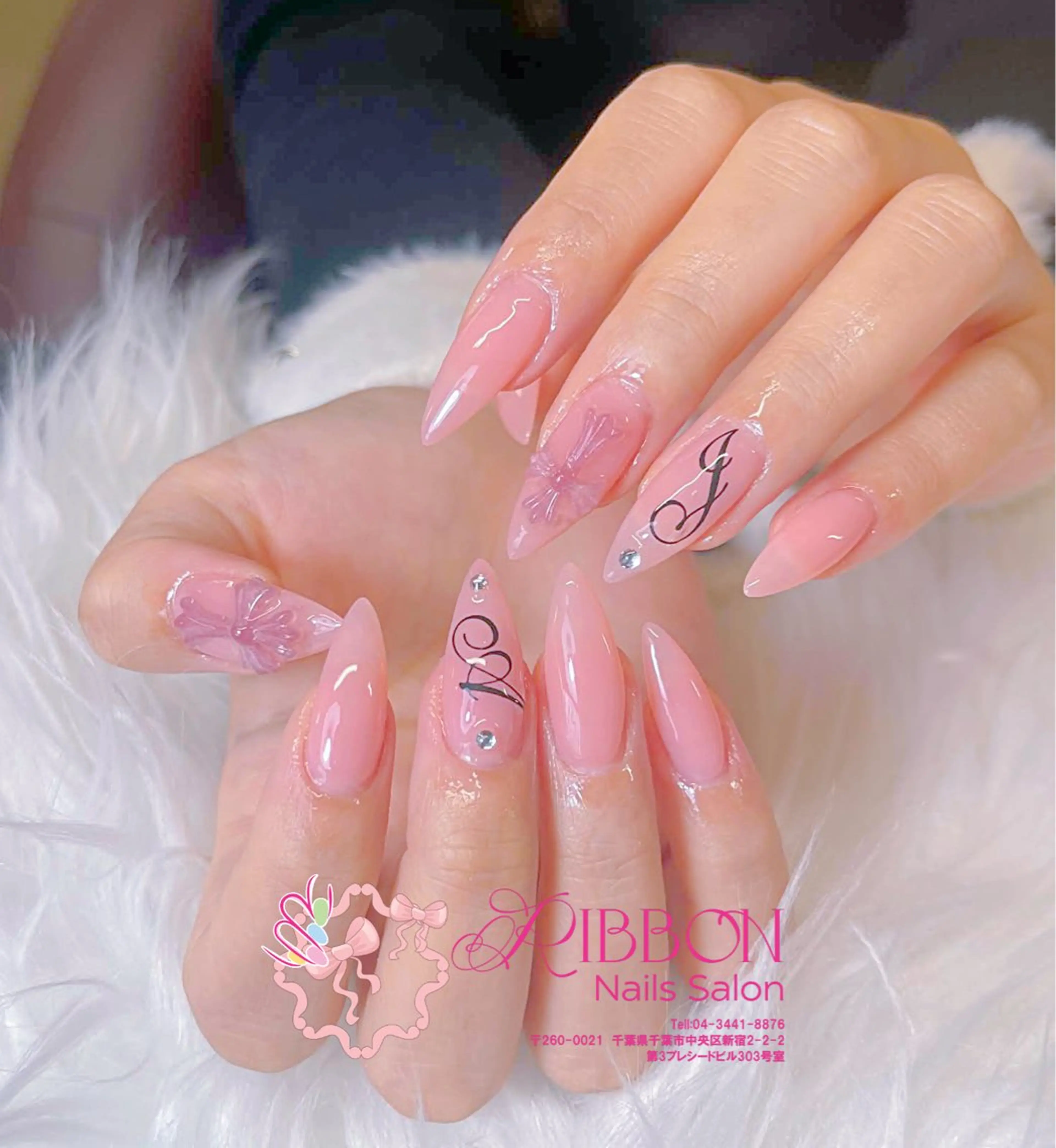 ネイル フレンチネイル ジェルネイル マグネットネイル 持ち込み ニュアンスネイル ハンドネイル Ribbonnail salonのネイルデザイン