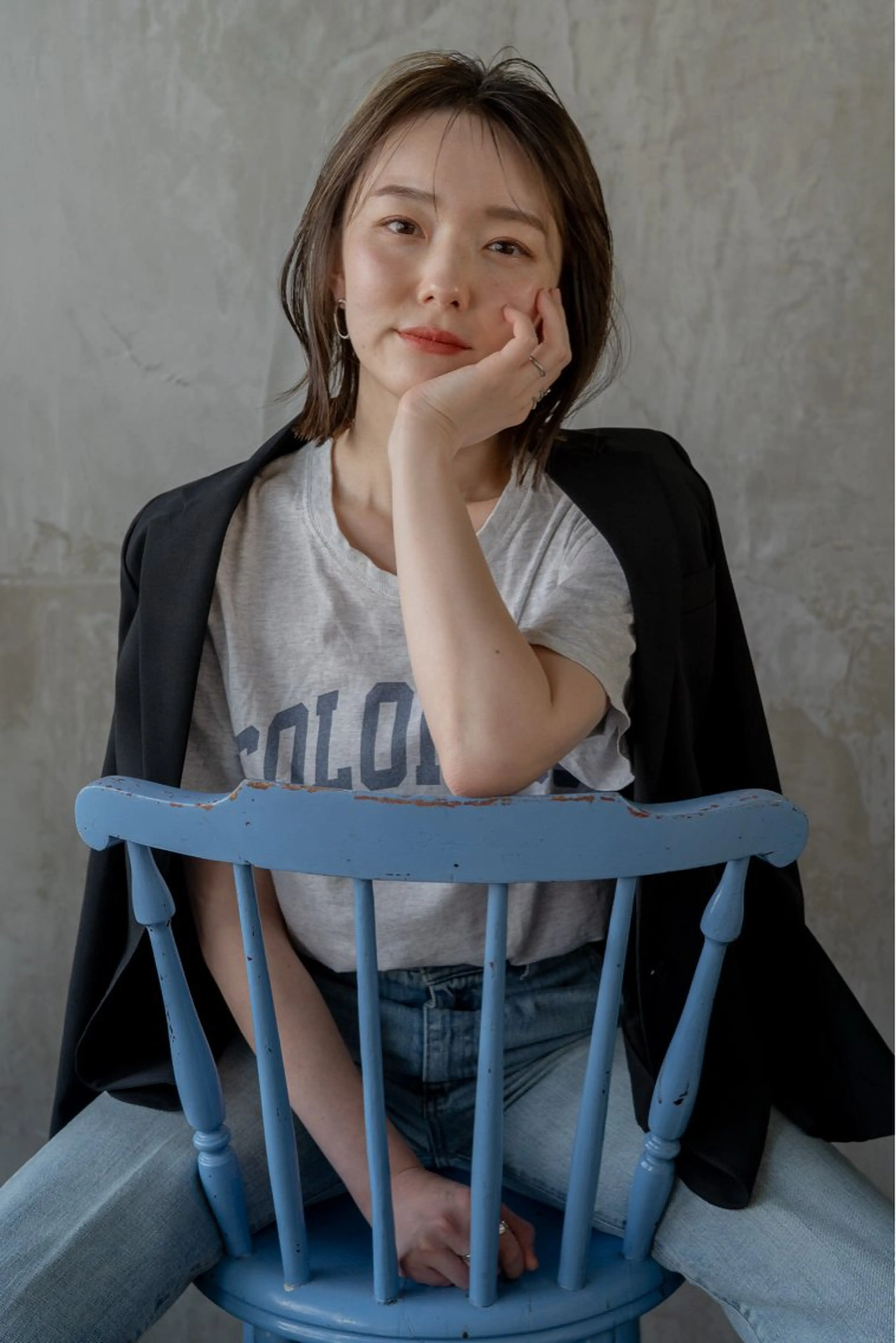 ミディアム カラー カット ヘアカラー トリートメント 落合 妙佳のヘアスタイル