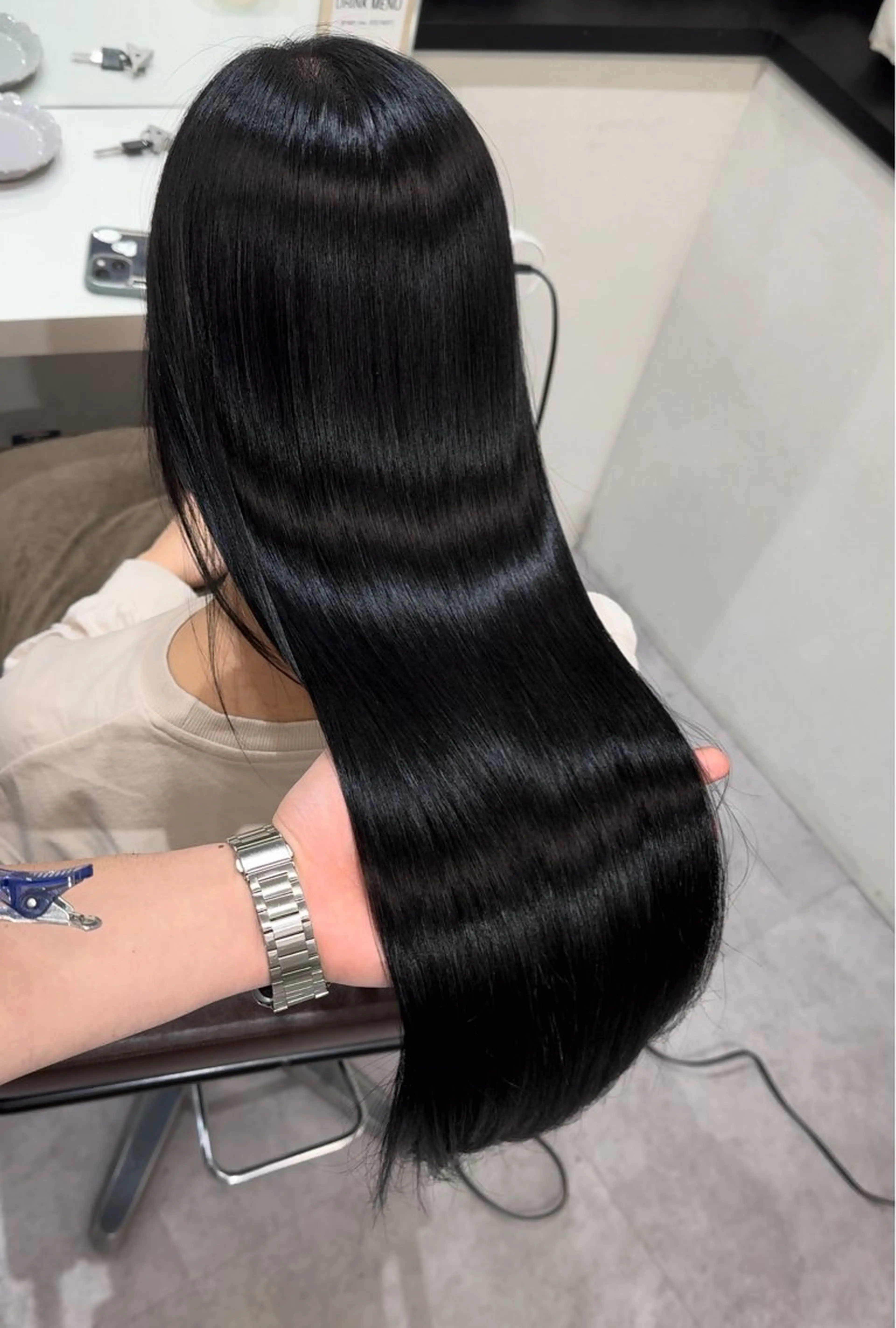 ロング 髪質改善 縮毛矯正 トリートメント 酸性ストレート 髪質改善×縮毛矯正 Core 片山健太のヘアスタイル