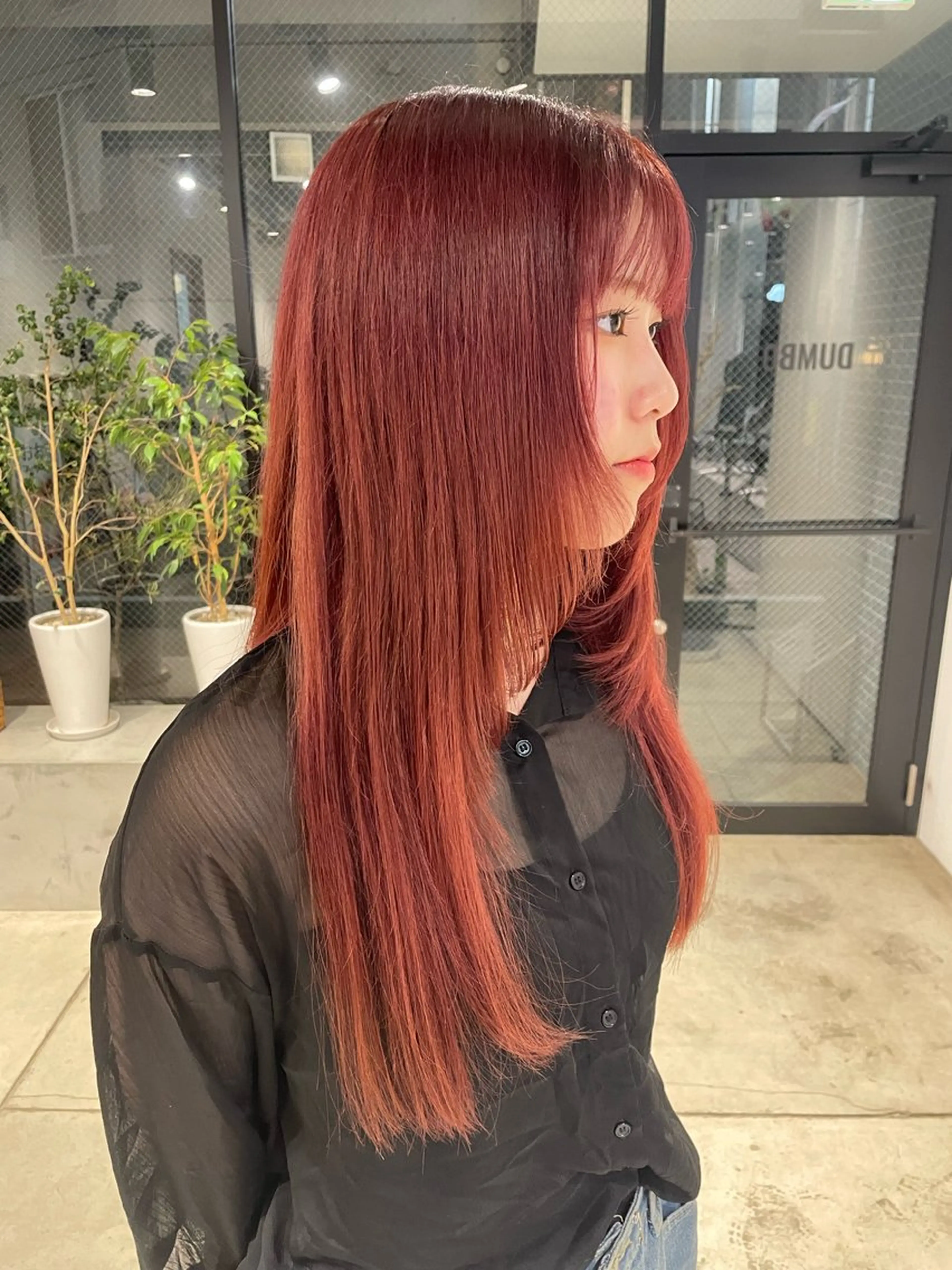 ロング 顔まわりレイヤー 顔周りカット レイヤーカット ユウナ🎀レイヤー/ 暖色カラーのヘアスタイル