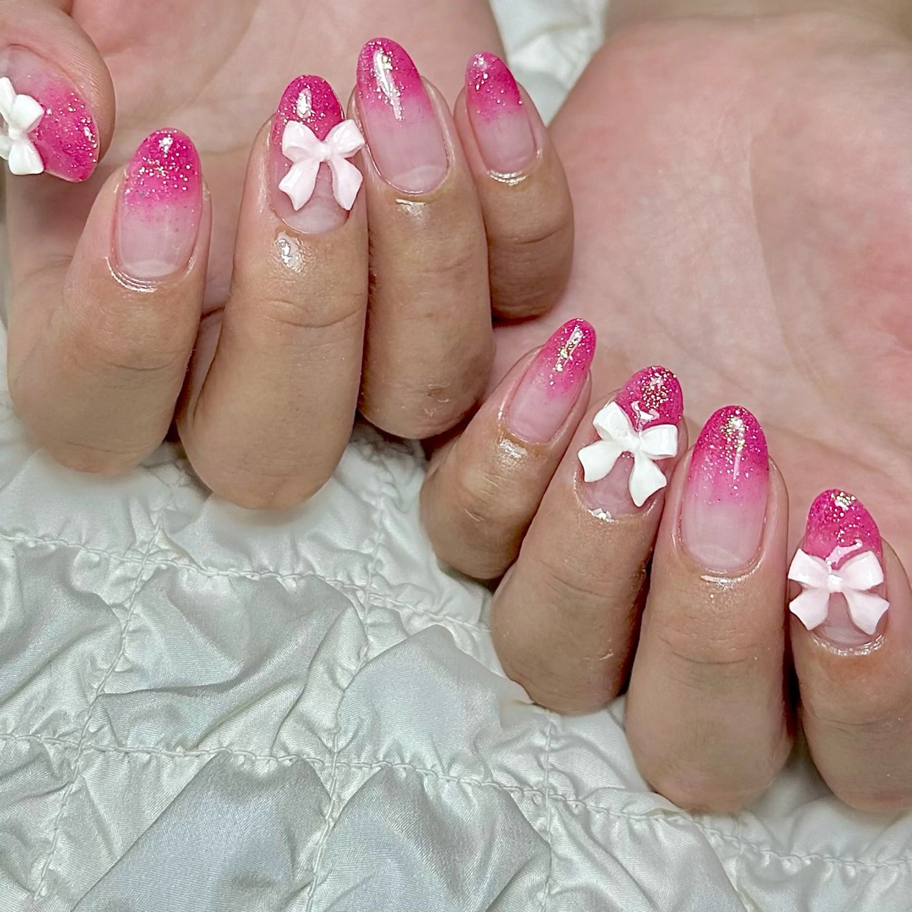 ネイル ラメ(グリッター) ラメグラデーション 加藤 美月のネイルデザイン