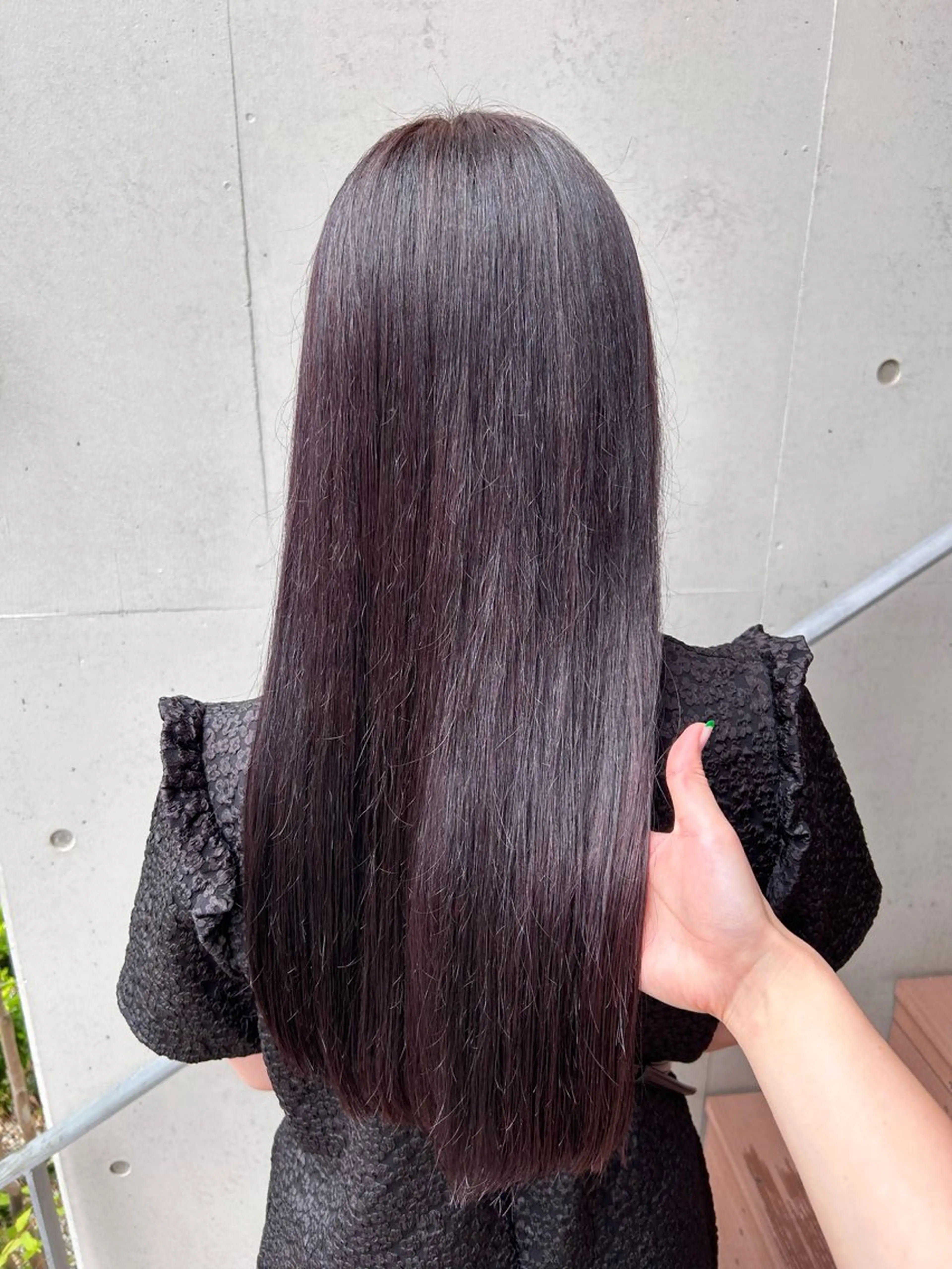 ロング パープルカラー ヘアカラー トリートメント 森山 佳小里/カラー /似合わせカットのヘアスタイル