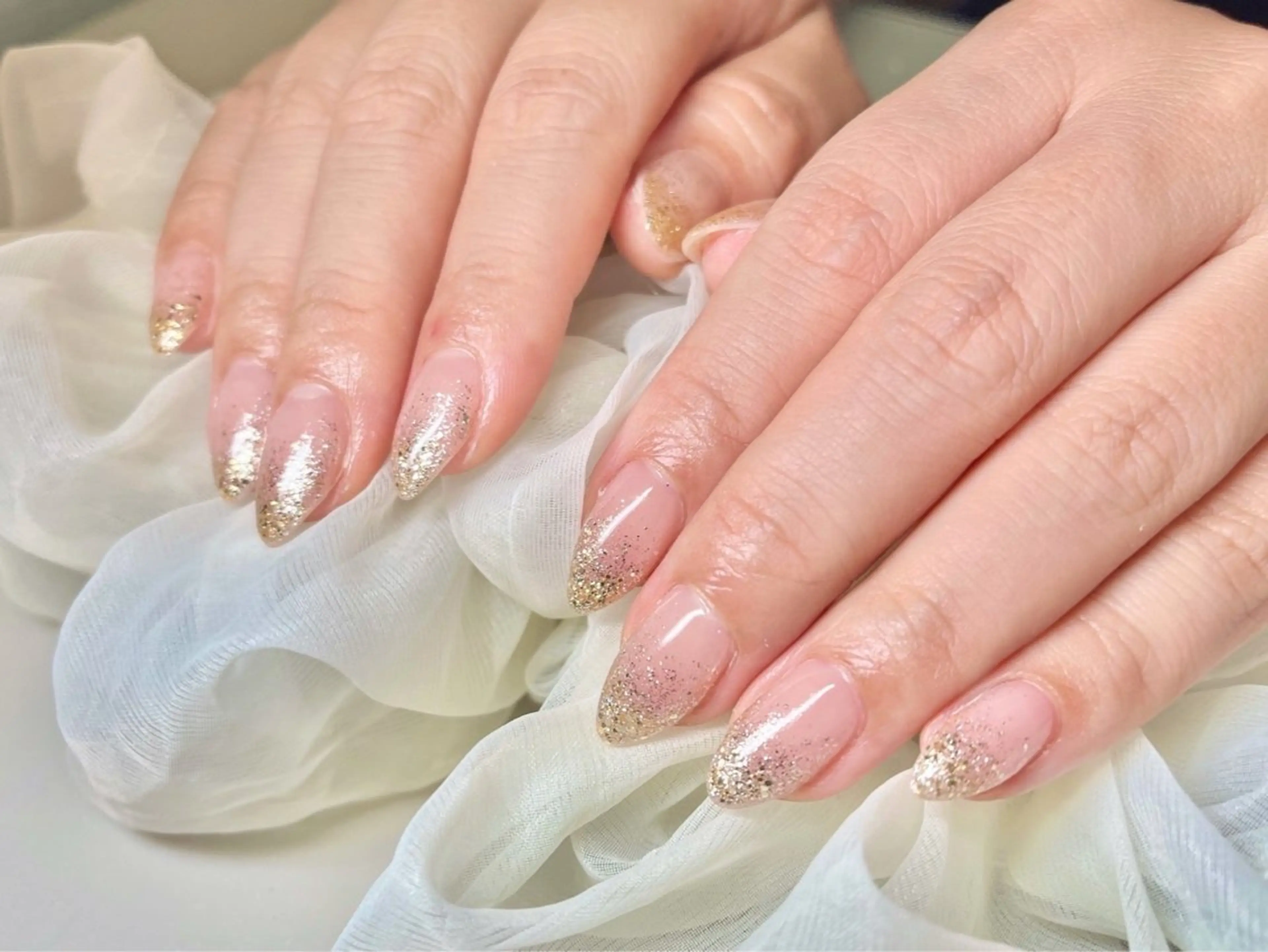 ネイル 長さ出し フレンチネイル ジェルネイル グラデーション 韓国ネイル ハンドネイル Nail&eye Belire 新宿のネイルデザイン