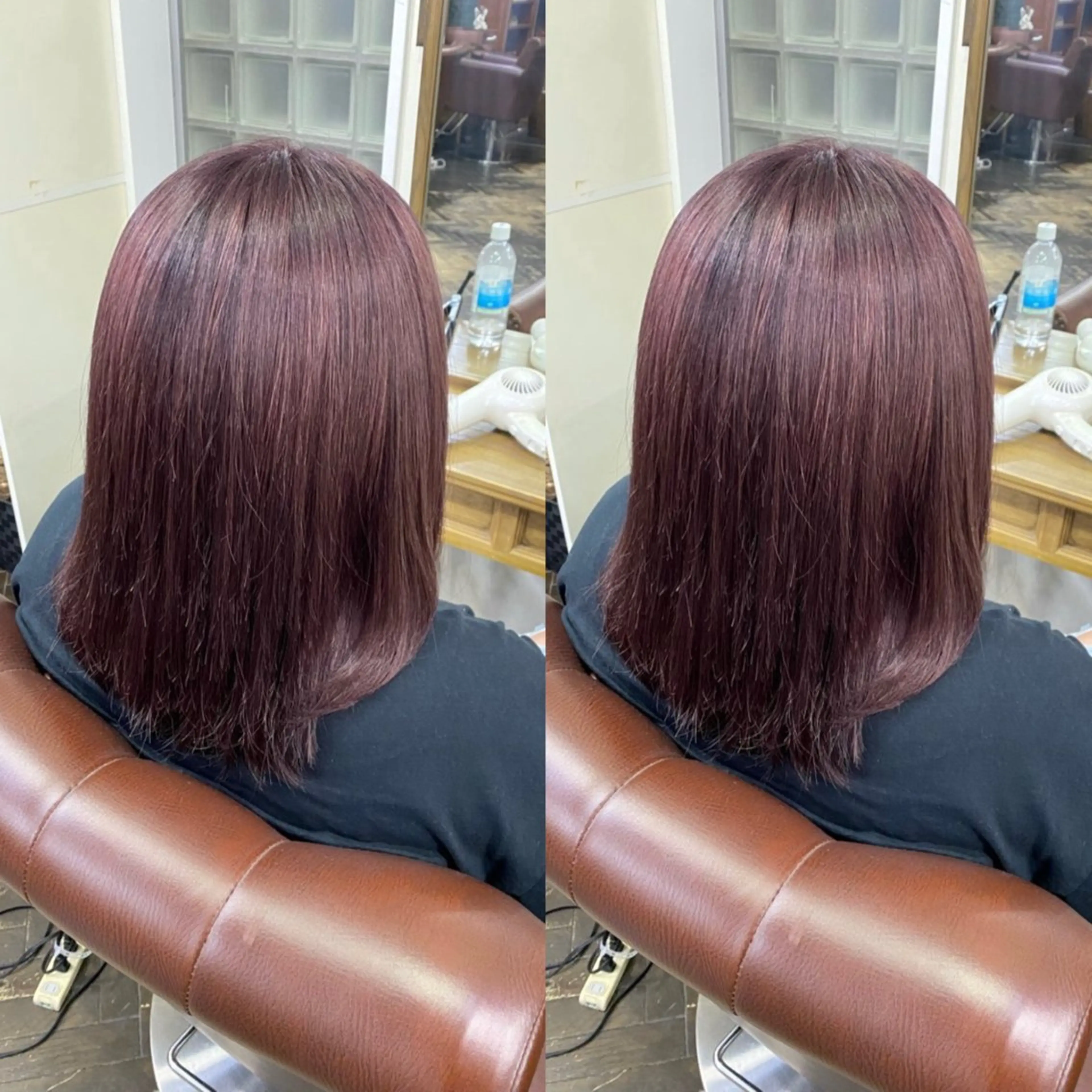 ミディアム カラー ブラウンカラー ラベンダーカラー ラベンダーブラウン 💎ハイトーン/艶 カラー モエカ💎のヘアスタイル