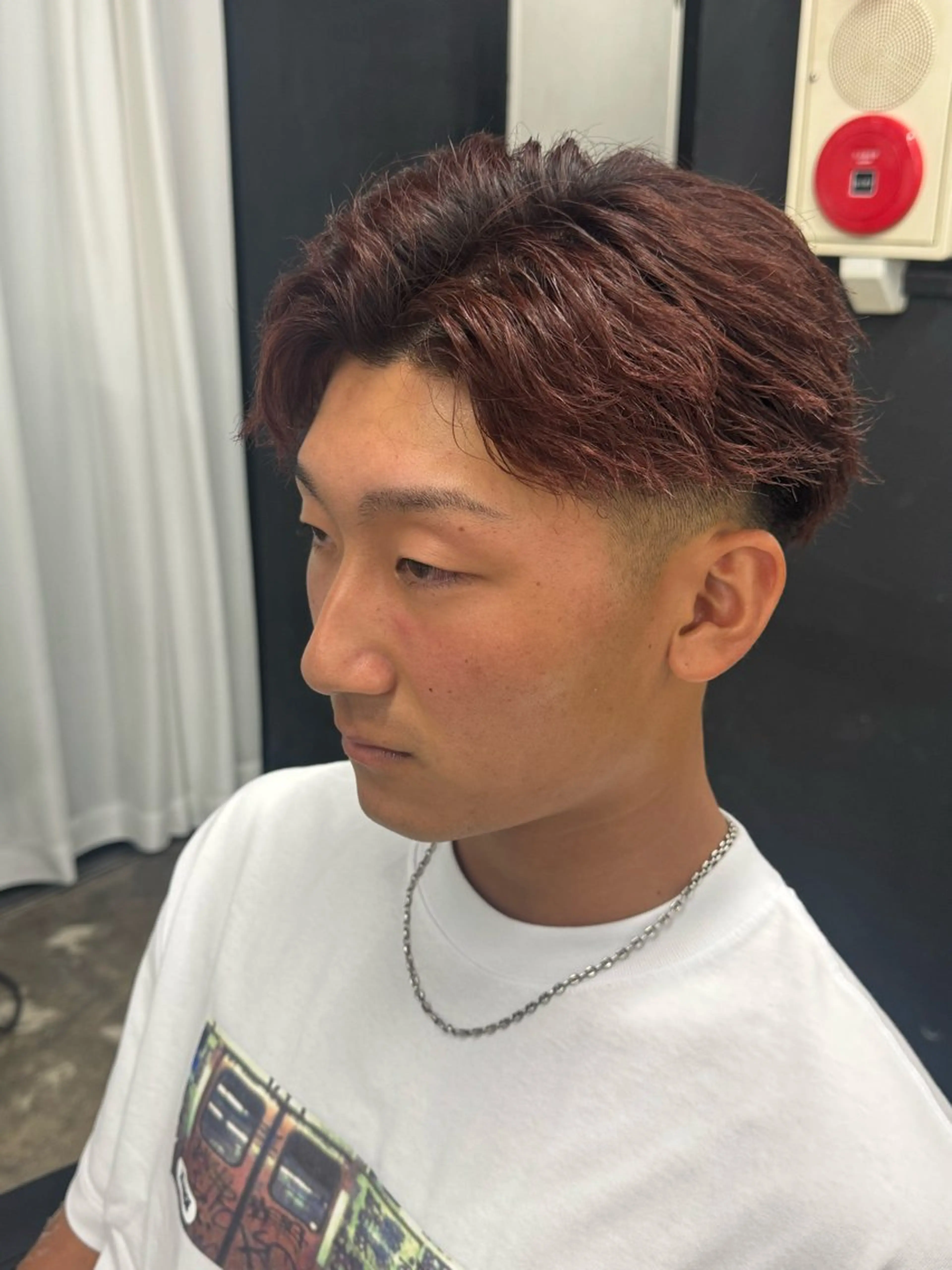 カラー パーマ メンズ 岩佐 柚太のヘアスタイル