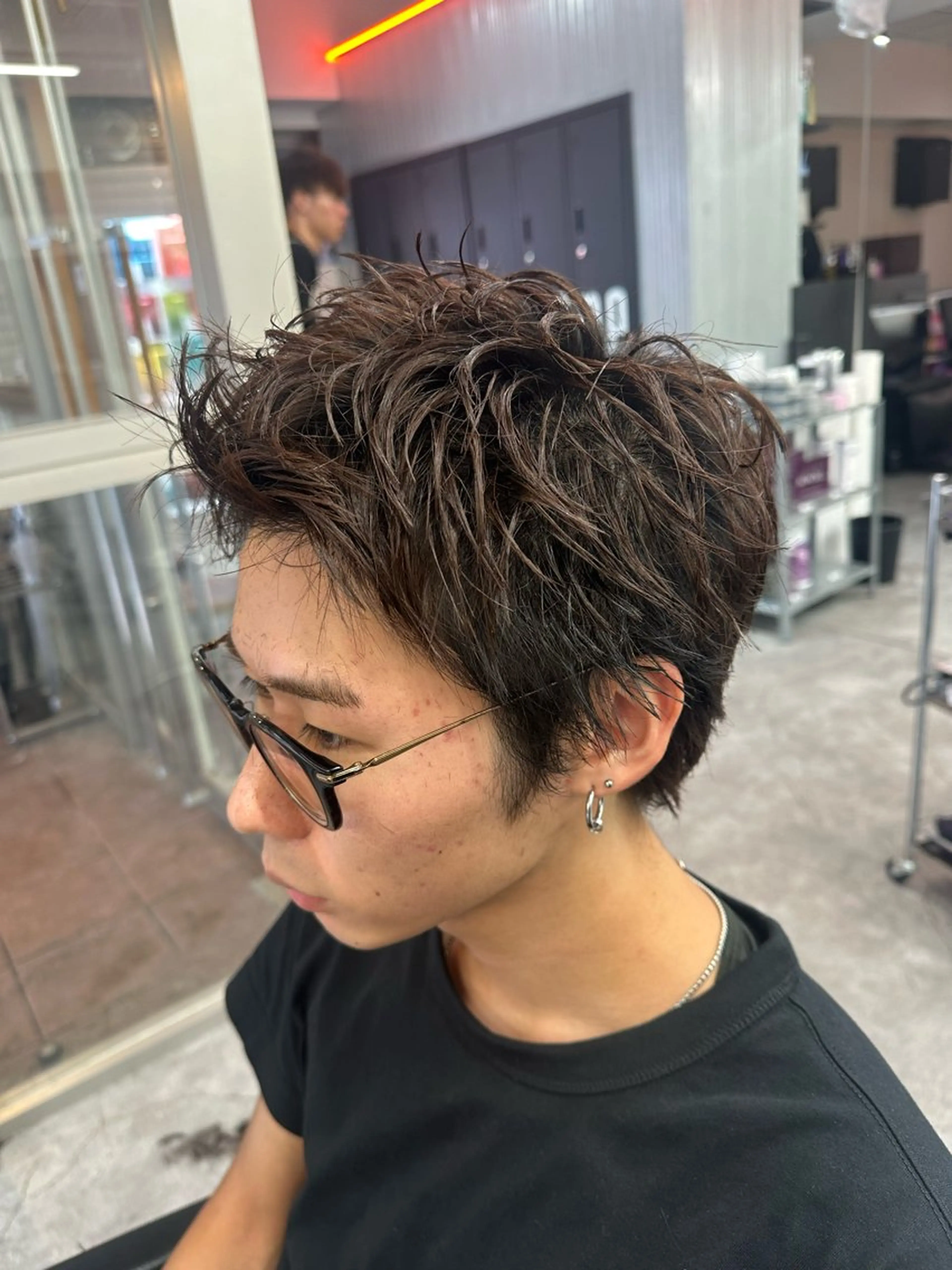 ショート パーマ メンズ マッシュ メンズパーマ プードルパーマ スパイキーショート ツイストスパイラルパーマ カット メンズ特化🔥 渡邉愛斗のヘアスタイル