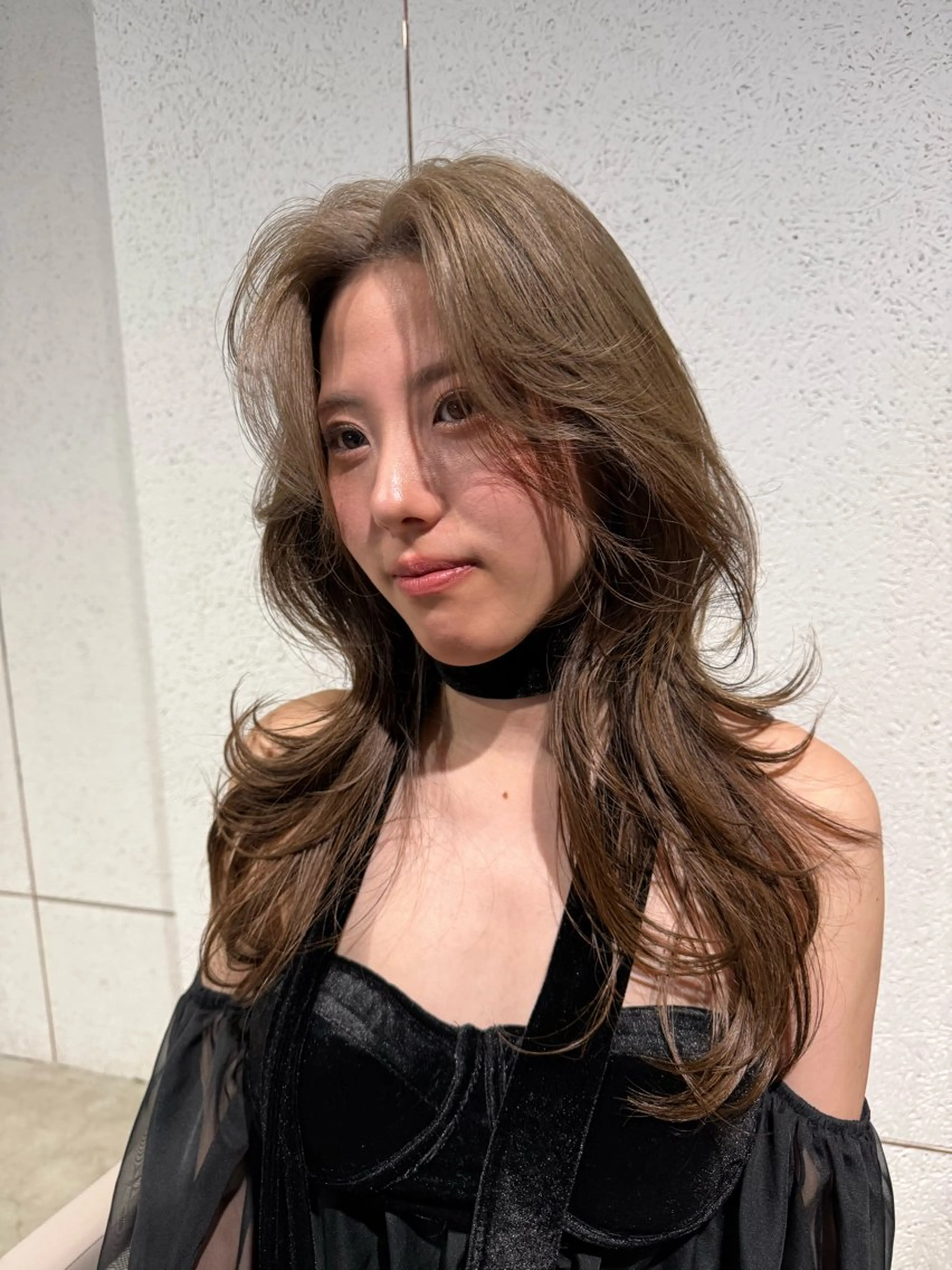 ロング ハッシュカット レイヤーカット カット ヘアカラー サカモト ナオミのヘアスタイル