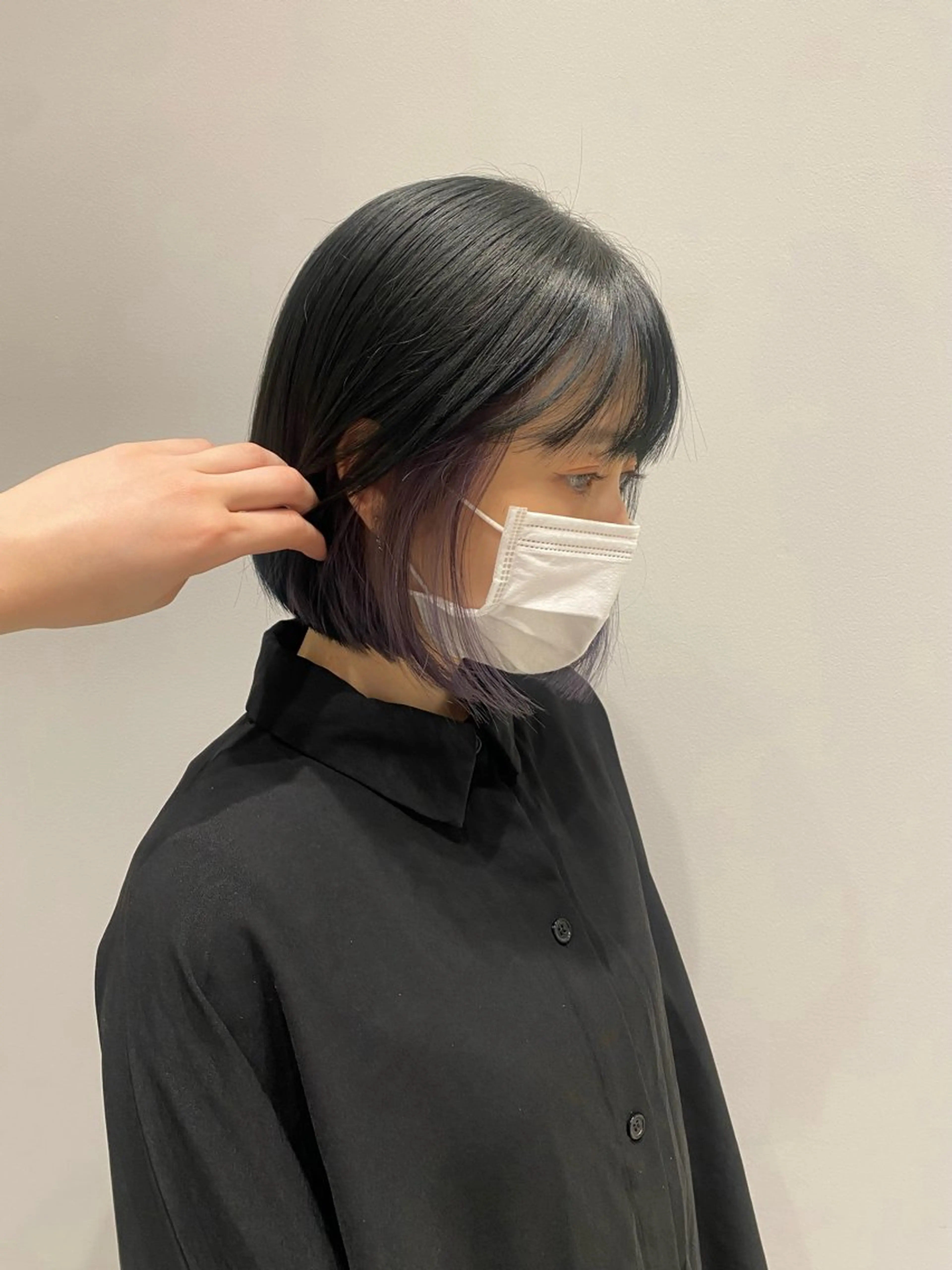 ショート カラー ブリーチ ラベンダーカラー ヘアカラー mina🪐立川駅/ 無料ショートカットのヘアスタイル