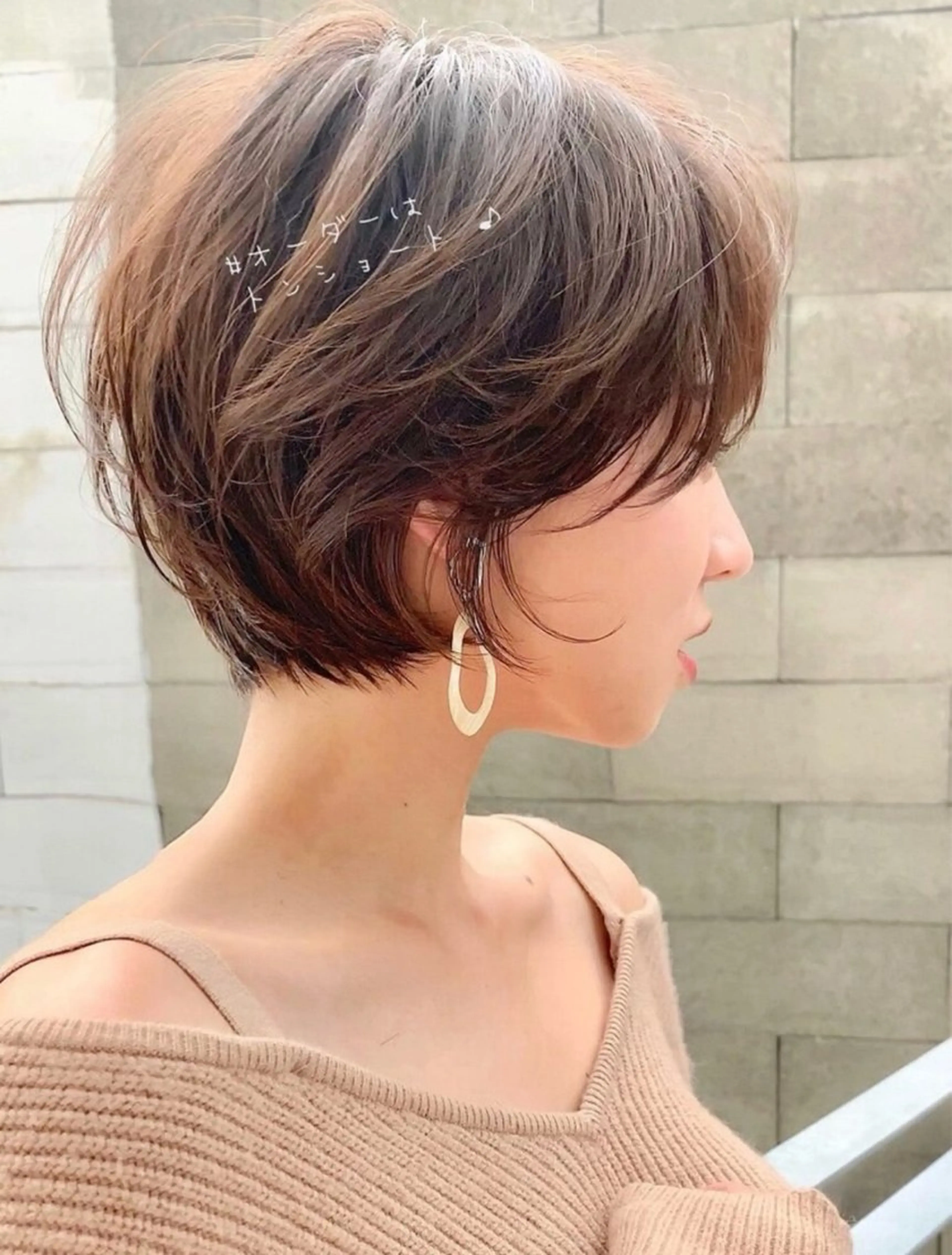 ショート ショートボブ ボブ かきあげバング 髪質改善 オン眉 VIEW EHIME 齋藤  あつきのヘアスタイル