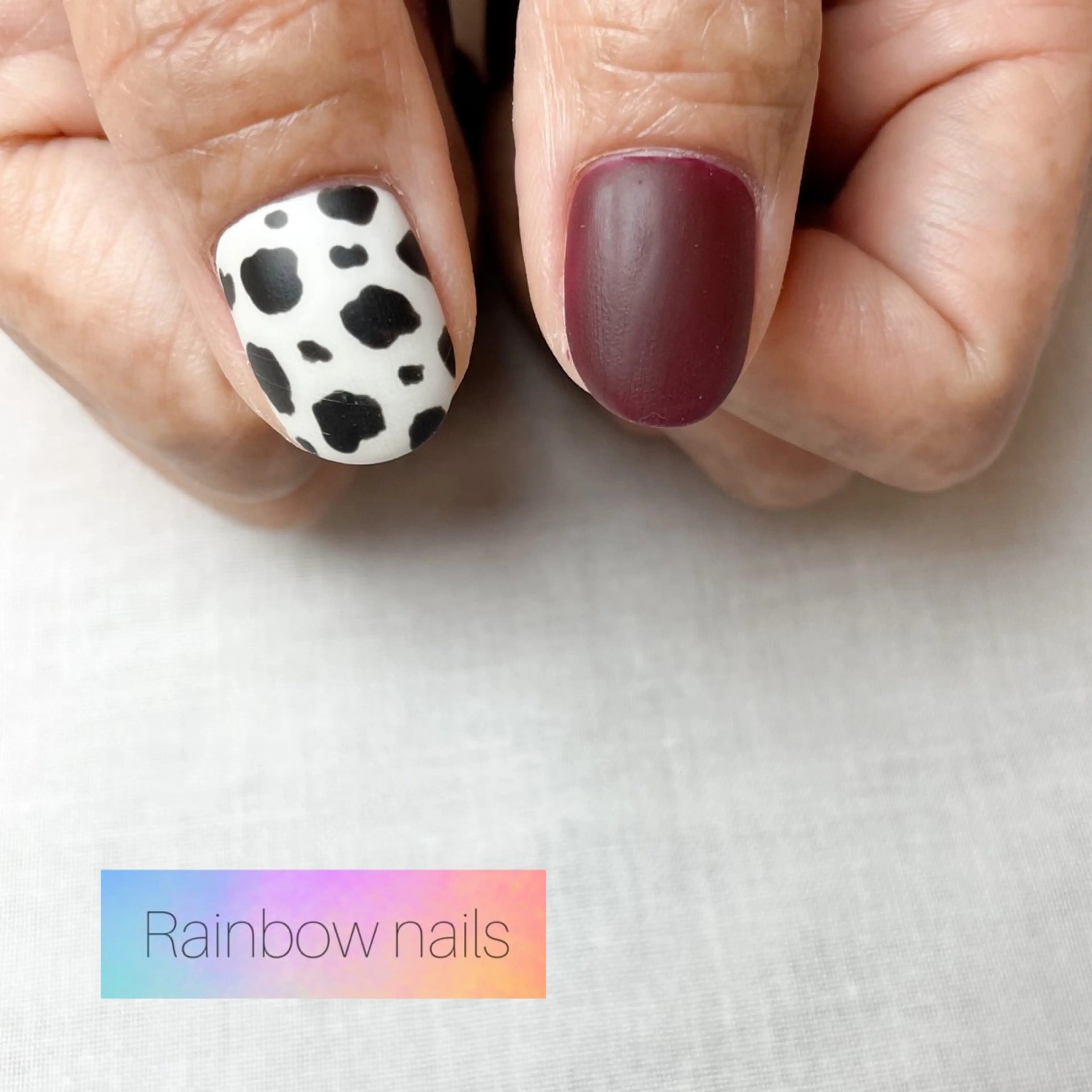 ネイル Rainbow nailsくろちゃんのネイルデザイン